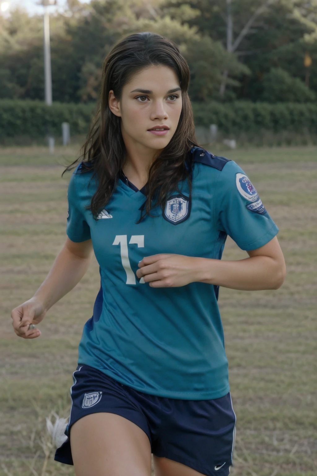 photo, photorealistic, detailed, <lora:opt-missyperegrym2005-2015:1> opt-missy_peregrym, detailed, realistic, <lora:Soccer Uniform By Stable Yogi:0.8> soccer uniform, soccer field