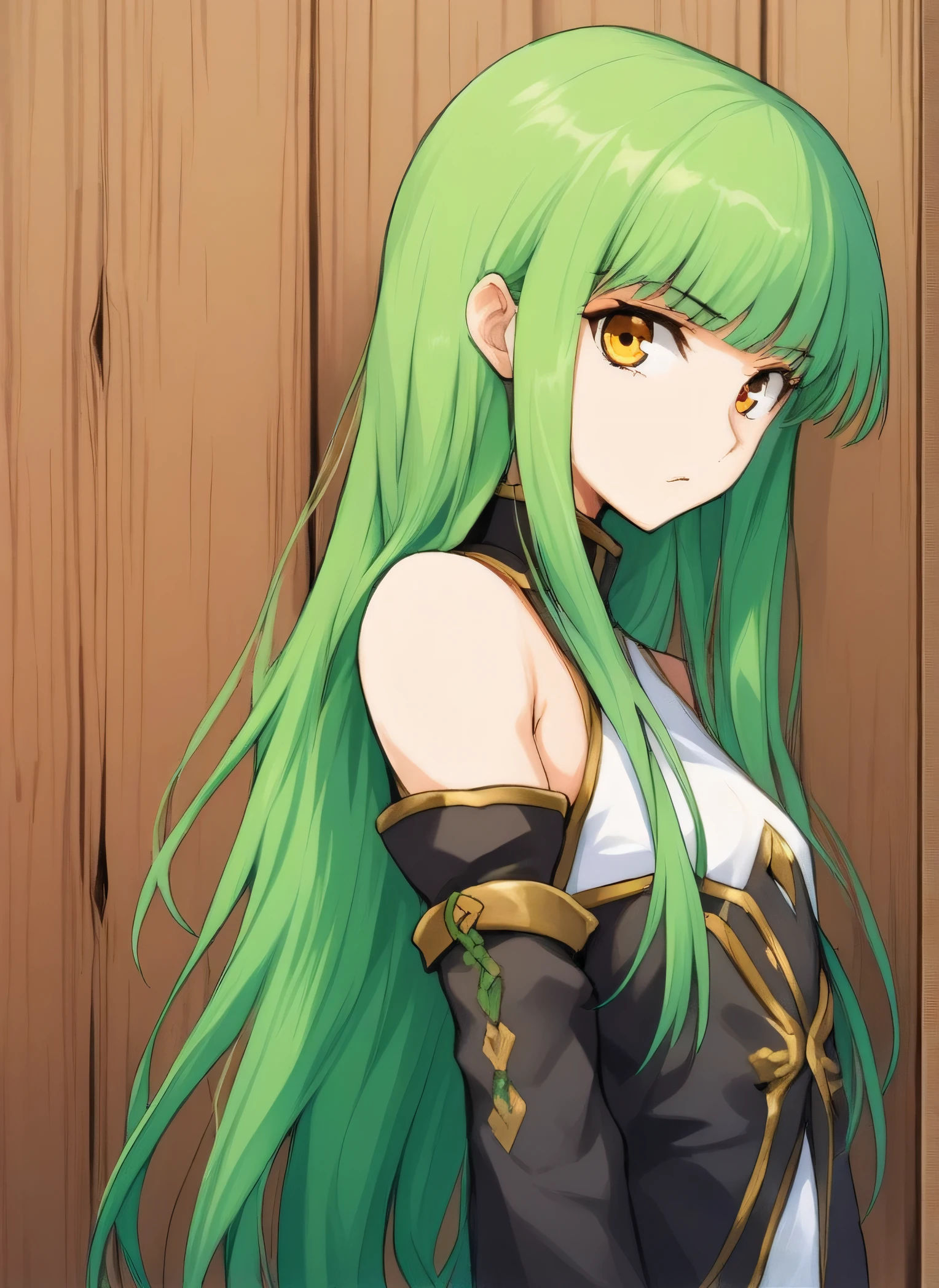 Mulher di anime olhos verdes Com levantando a saia