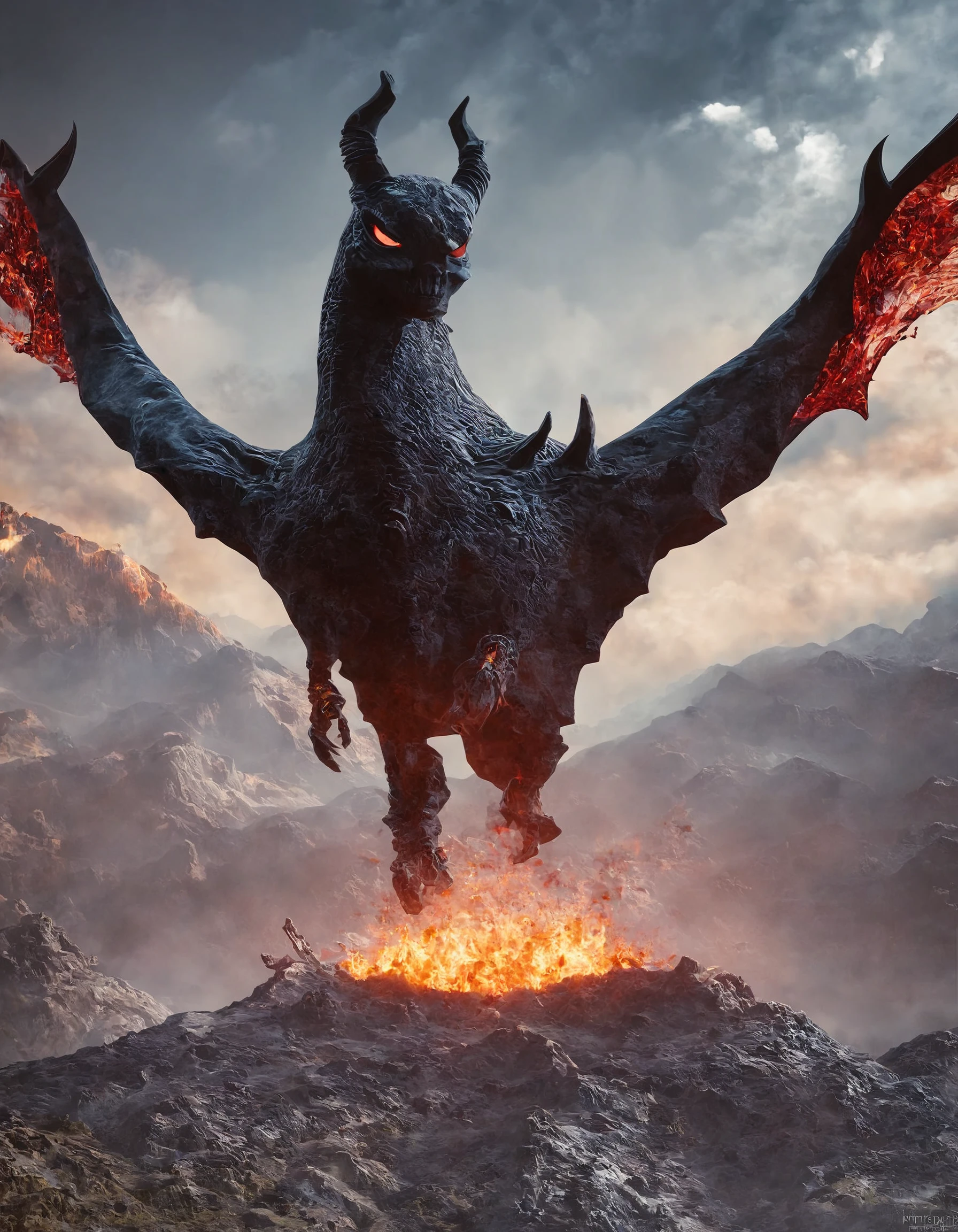 score_9, score_8_up, score_7_up, score_6_up, score_5_up, score_4_up, 3d render of an extremely ugly pikachu, high quality, extremely detailed, soft colors, 8k, beautiful, adorable, palworld, pokemon creature, on a mountain, flames, underworld, outdoors, hellscape, source_pony , source_cartoon , source_morse_dredd_violence , realistic, violent, movie poster, DuskMovieXL