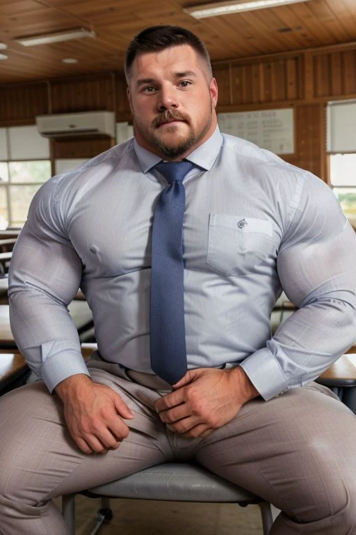 ginger daddy with blue/green eyes, very gorgeous man, very handsome man, very beautiful man, very masculine face, bursting with muscles, gigachad muscles, lean but muscular, ripped, proportionally enormous pecs, (crossing arms:1.5), arms crossed, big package bulge, hung, (Muscular:2.0), (defined muscles:1.5), flexed chest, (Huge Bulge:1.3), soft smile, wearing nothing but an apron and a bowtie, Face the mix of Jensen Ackles and Josh Hutcherson on a matured man with a beard, ginger, (unrealistically Large Erection:1.5)