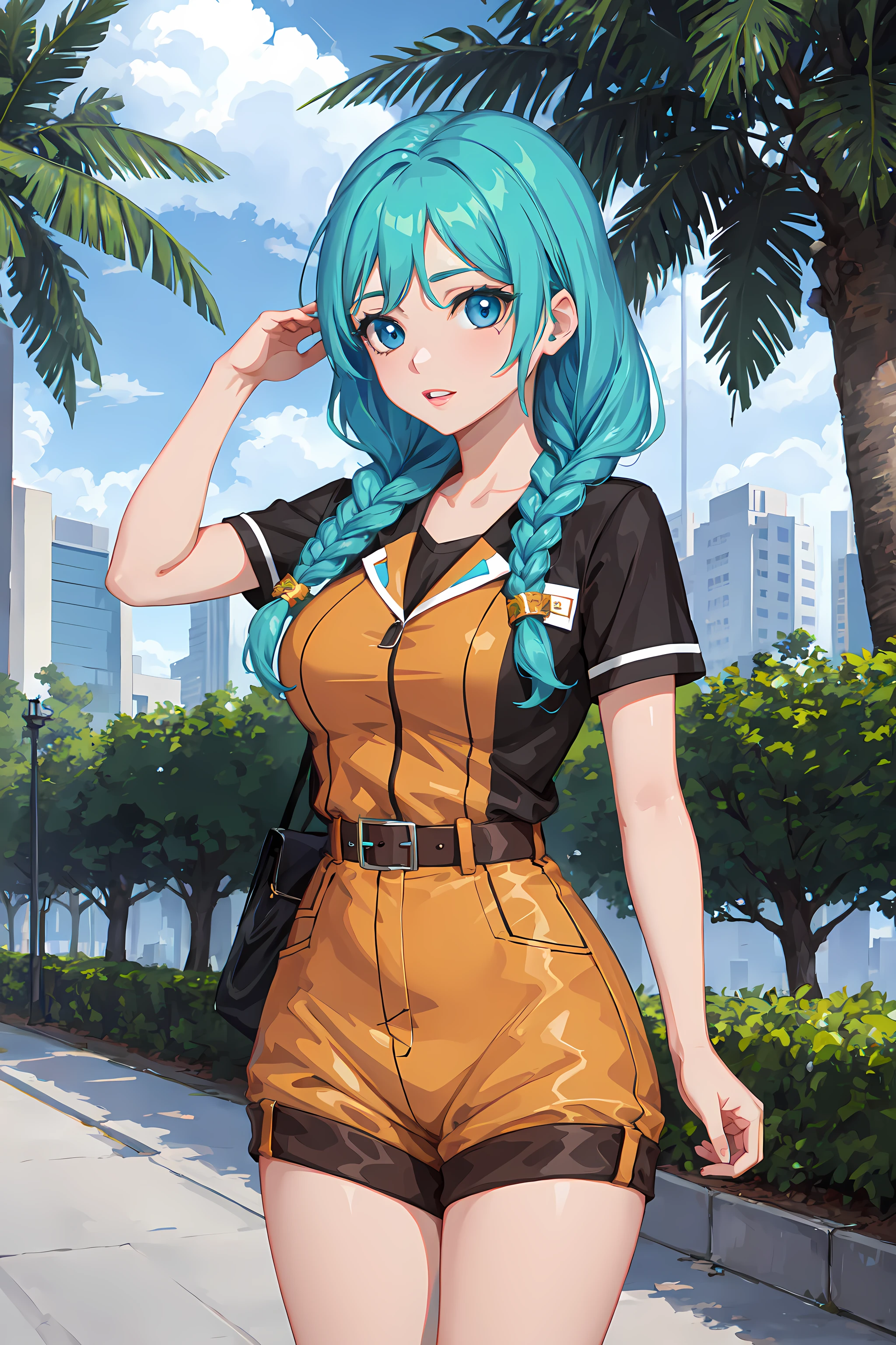 <lora:AmeliaCCv1:0.7> amelia, masterpiece, best quality, 1girl, solo, braid, aqua hair, blue eyes