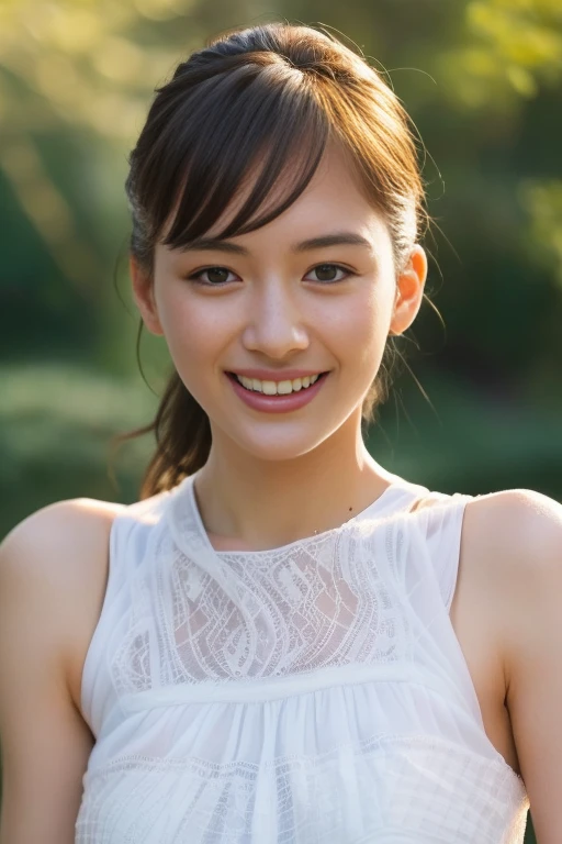 One person, 8k, smile, Close your mouth, 最high quality, 最high quality, 最high quality, High resolution, masterpiece, accurate, Anatomically correct, Winner of numerous awards, 最high quality,High-resolution model, high quality, Very detailed, Ultra high definition, Textured skin, Large Breasts, happiness/joy, smiling, Open your eyes, smile, Large Breasts, Large Breasts, ショートカット,