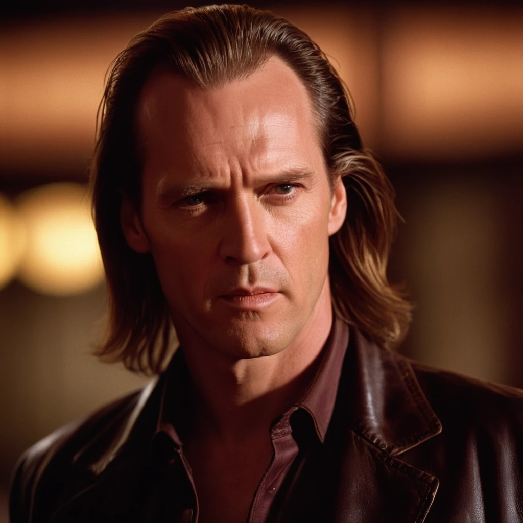 cinematic film still of <lora:Kill Bill style:0.9>
Cinematic film image of Bill David Carradine a man with long hair and a leather jacket,solo,brown hair,shirt,1boy,jacket,white shirt,male focus,parted lips,teeth,collared shirt,blurry,depth of field,blurry background,facial hair,portrait,realistic,stubble , Kodak film grain, dramatic light, dramatic shadow light, contrast, saturated color, cinematic, filmic, motion picture, realistic, realism, perfection, perfect, deep focus, clean image, Kill Bill style, Kill Bill Film Style, shallow depth of field, vignette, highly detailed, high budget, bokeh, cinemascope, moody, epic, gorgeous, film grain, grainy