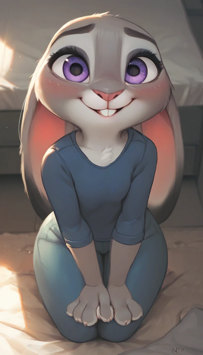 dagasi, body fur, anthro, female, judy hopps rabbit ears, tongue out, (suggestive looking, naughty looking:1.3), solo, by siroc, by zinfyu, by dagasi, by chunie