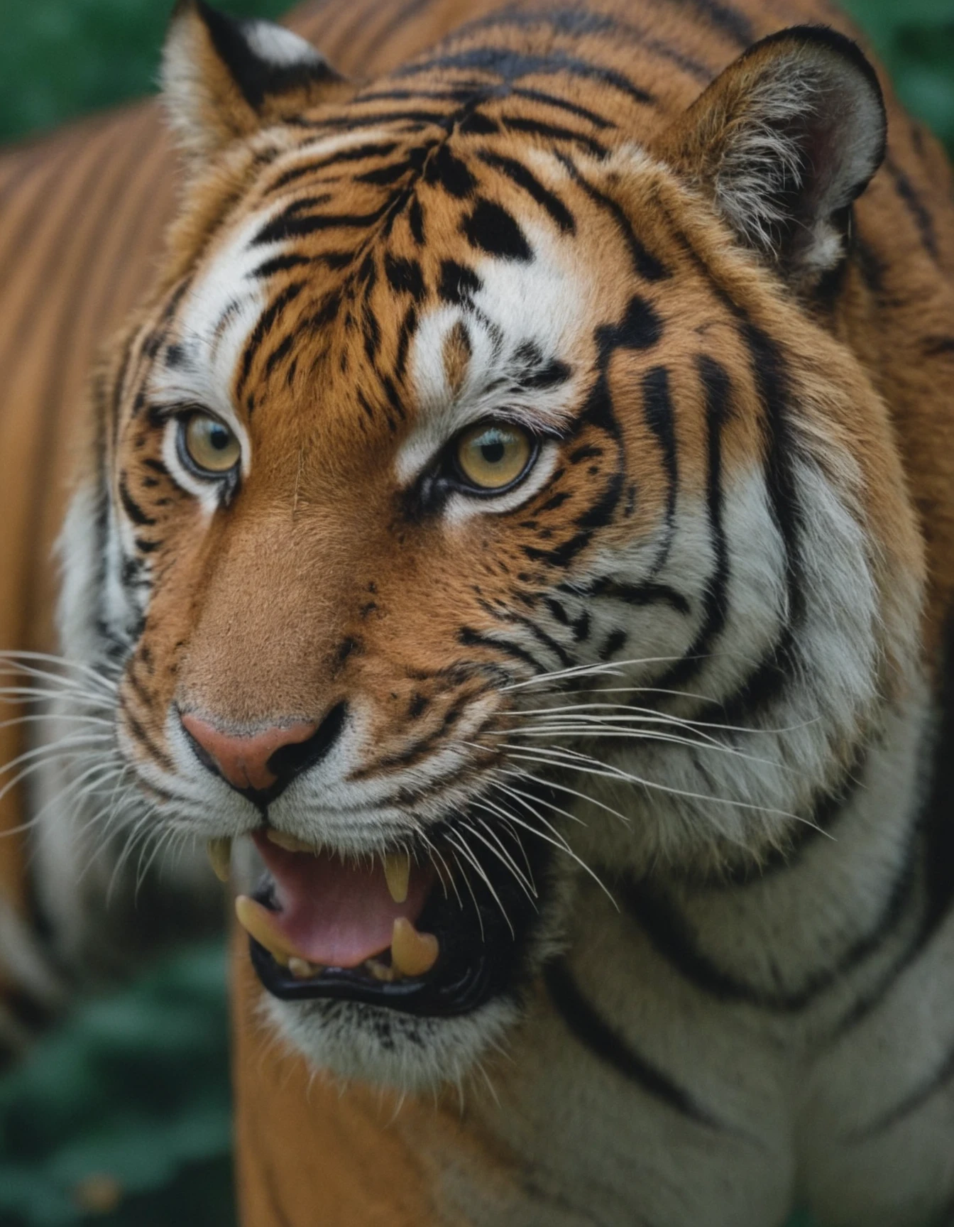 Close shot of a tiger, Fujifilm XT3, Canon R5, Fujicolor Fujichrome Velvia 100
