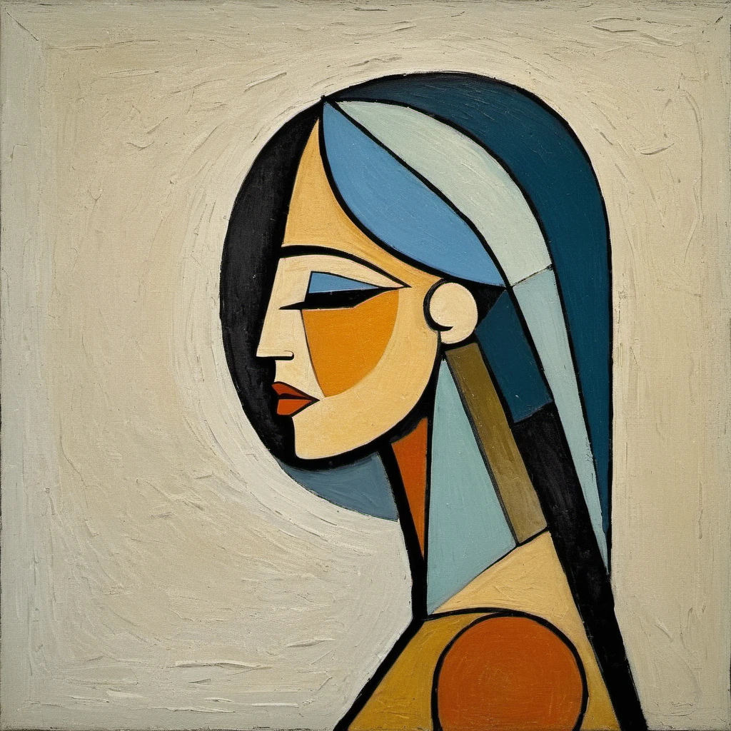 Picasso cubism art of a woman,subtle colors, minimalist, faint, <lora:licardellini_xl_1_standard_merger_33_62_07_03:1>