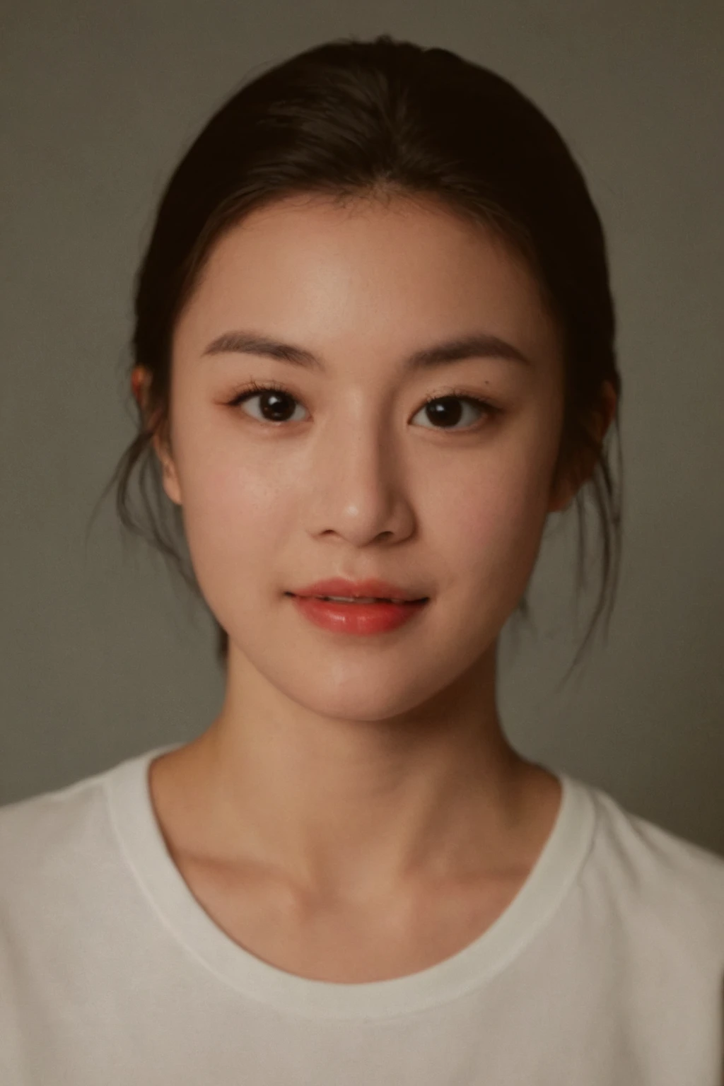 analog film photo <lora:[KR]_-_Go_Yoon-Jung_SDXL:1> goyoonjung, solo, (looking at viewer), realistic lighting, asymmetrical hair, (detailed skin), (detailed face), (smile512:1.2), (black eyes), ((simple black background:1.5)), (white plain tshirt and pants with sneakers)
BREAK
shadow play, low key, masterpiece, best quality, ultra-detailed, ultra high res, (photorealistic:1.4), raw photo, (realistic:0.2), 8k HDR, 1girl, bokeh, f1.4, 40mm, photorealistic, raw, 8k, textured skin, skin pores, intricate details, shot with Canon EOS C100 by Cass Bird
BREAK
<lora:ZStyle_-_Photography_Style_SDXL:0.2> zstyle    . faded film, desaturated, 35mm photo, grainy, vignette, vintage, Kodachrome, Lomography, stained, highly detailed, found footage