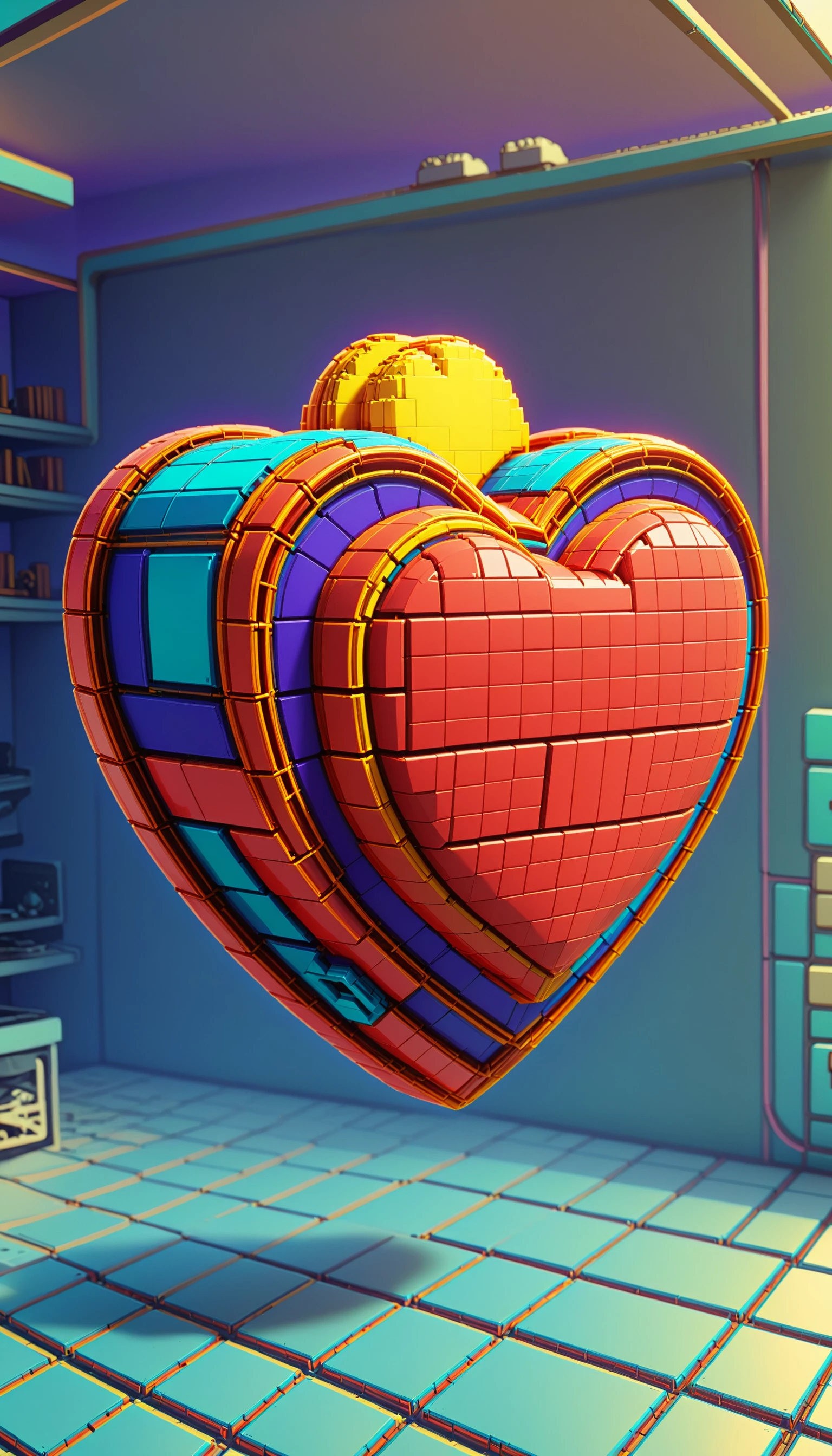 <lora:NESVoxelStyleXL:1.3> NESVoxelStyle heart, voxel, sci-fi, (retro game:0.5), (video game:0.5), 3D shape, 3D style