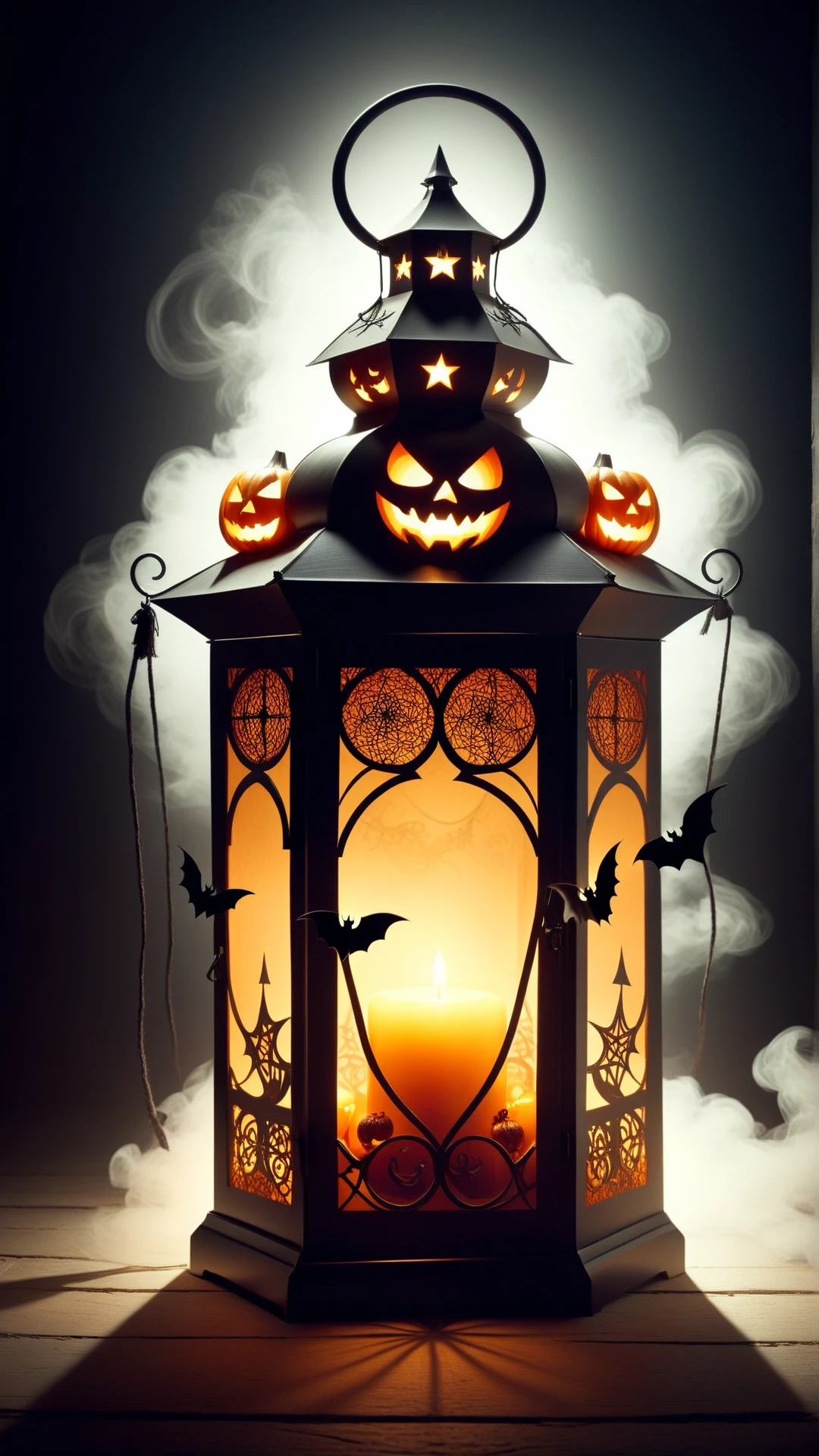 <lora:HalloweenGlowStyleXL:1>HalloweenGlowStyle lantern, horror \(theme\), dark, atmospheric, night, glow, (Masterpiece:1.3) (best quality:1.2) (high quality:1.1)