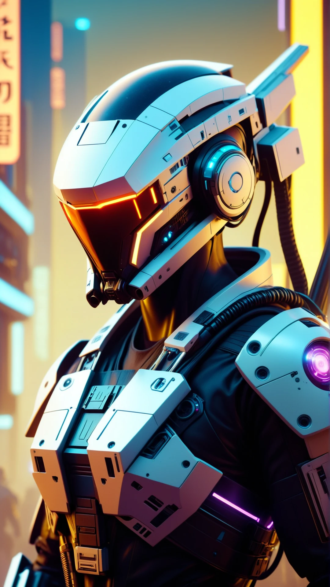 <lora:CyberpunkWorldXL:1>CyberpunkWorld Style-GravityMagic, portrait, solo, upper body, looking away, detailed background, detailed face, (<lora:ToxicPunkAI:0.6>, ToxicPunkAI theme:1.1), futuristic assassin, electronic warfare expert, wearing battle-gear, techwear, scorch marks, head-up display, futuristic arc rifle, stern expression, 50%bionic eye, bioenhancements, glowing lights, troop carrier in background, storm, bloom, cinematic atmosphere,, cyberpunk, sci-fi, tech, 24mm, (analog, cinematic, film grain:1.3), Bokeh DOF, (Masterpiece:1.3) (best quality:1.2) (high quality:1.1)