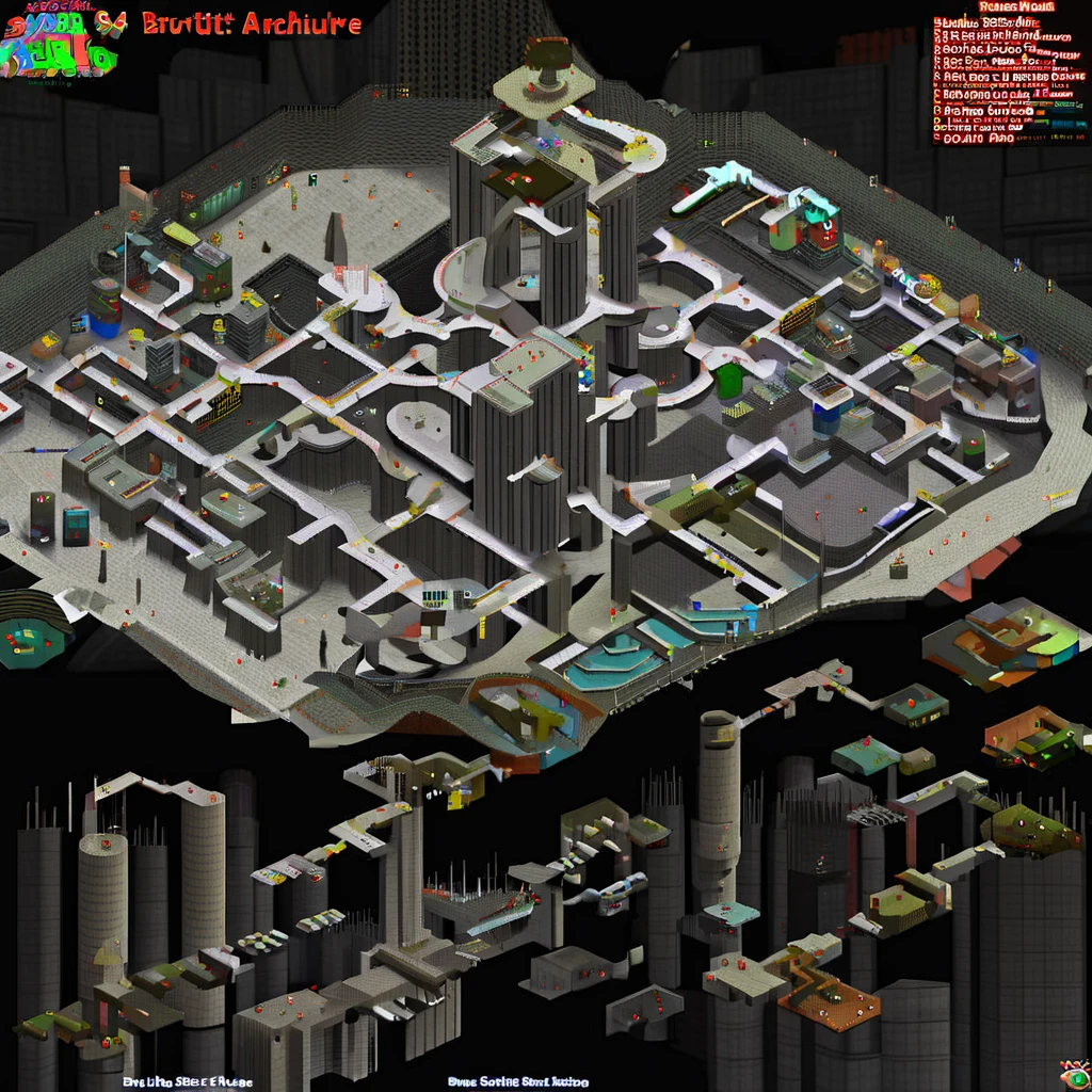 Brutalist architecture city, videogame cartography <lora:VGMCARTOGRAPHY_v0.0.4:1>