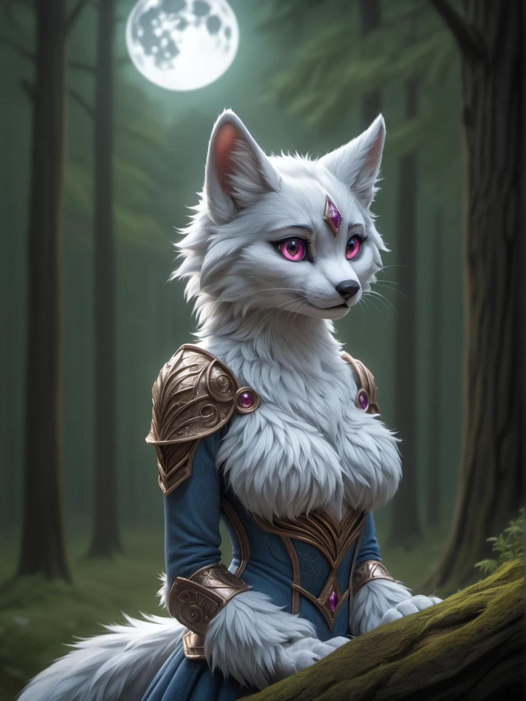 (((score_9, epic-Ultra-HD-details, epic-Ultra-HD-highlights, photo-same-realistic upscaled-resolution, source_furry, analog photo, ziprealism, physically-realistic, lit)))
50mm lens
aperture opening of f/4.0
1 girl, beautiful elven maiden:1, silver elven armor:0.8, shoulder portrait, Night, Forest:0.8, Full moon, mana flow, shimmers, psychic energy, intricate details, HDR+, intricate details, Detailed Fluffy Fur, Detailed Hair, hyperdetailed, natural fur texture, detailed skin, hyperrealism, sharp (hyperrealistic, cinematic light, depth of field)
\\ Made with ONE FOR ALL checkpoint by Chaos Experience @ https://civitai.com/user/ChaosExperience/ \\