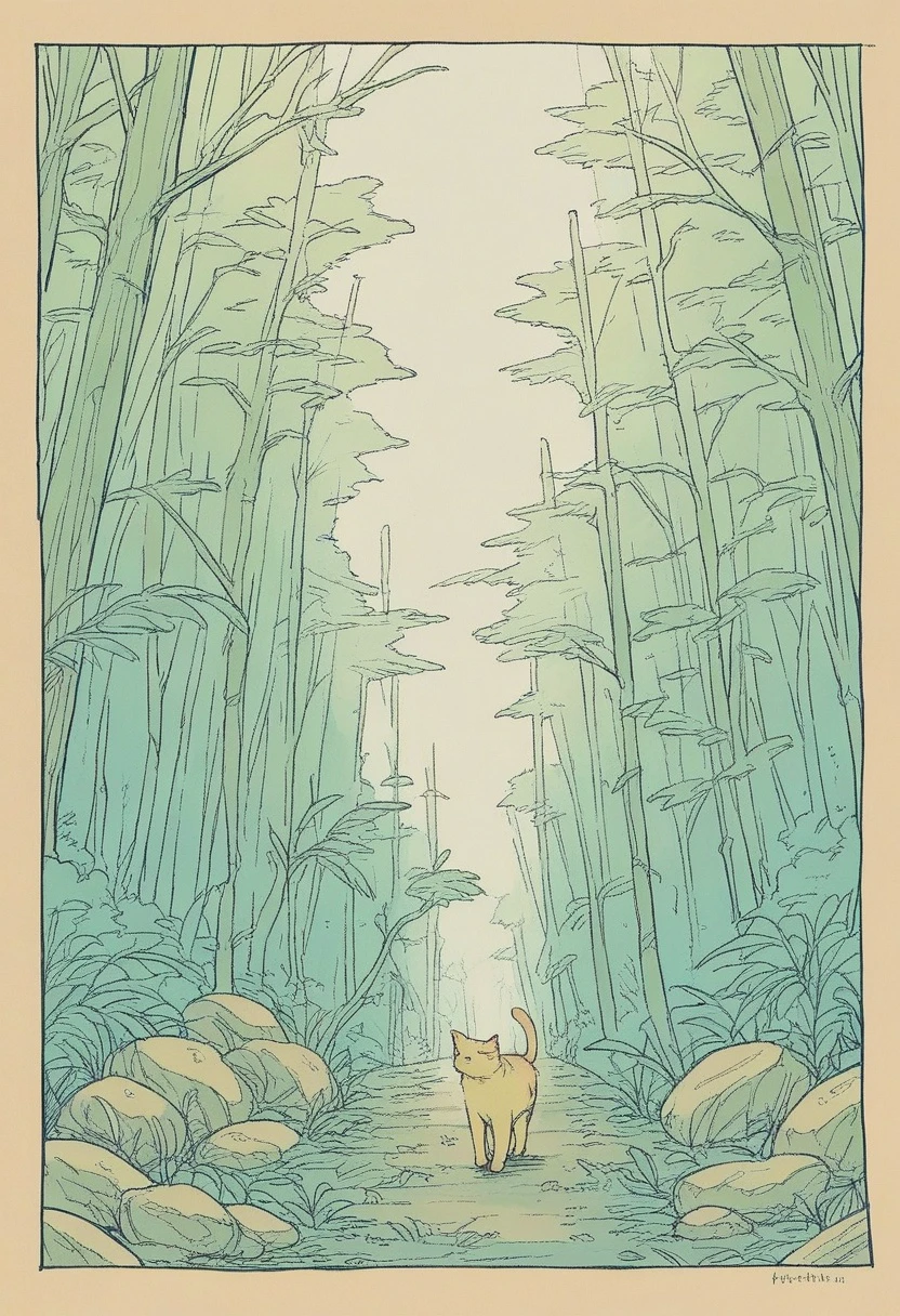 score_9, score_8_up,score_7_up, source_ anime,
<lora:traditional_slider_v1_NEGWEIGHT:-0.8>, cat, standing, forest, double rainbow,