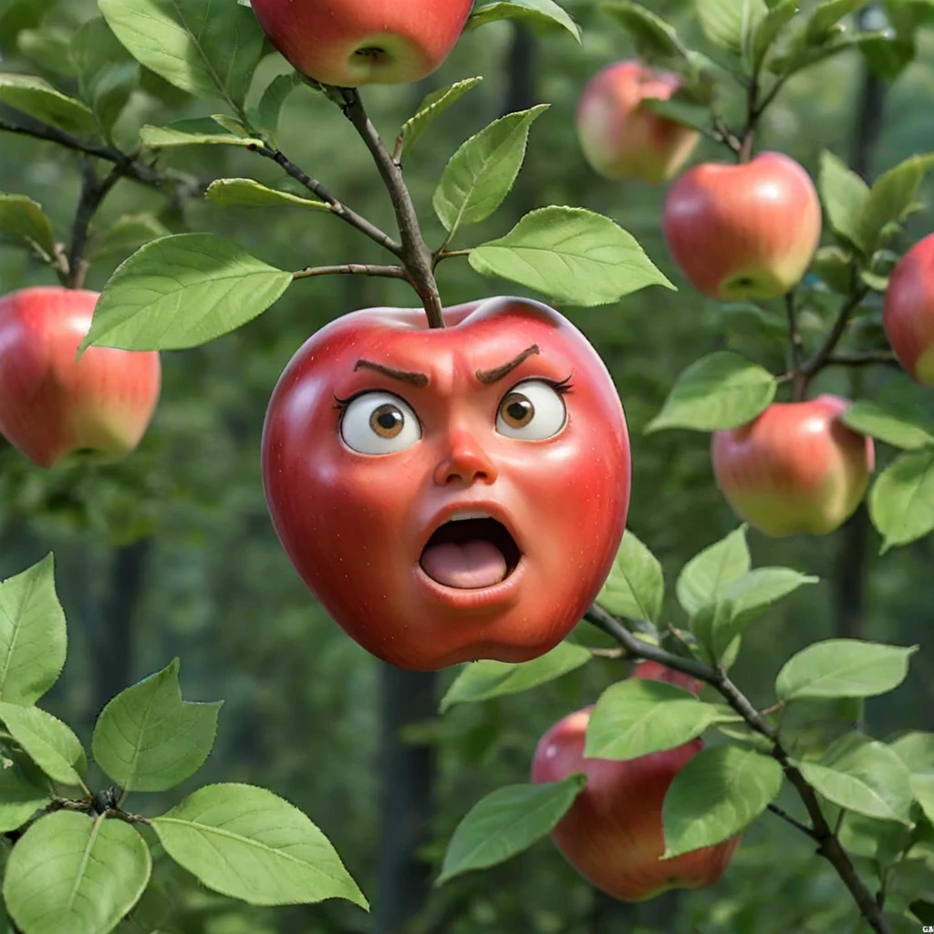 <lora:SDXL_Surprise_Apple-000007:0.7>
(surprise apple), best quality,  high quality, highres, masterpiece,outdoors, tree,leaf, surprised,
