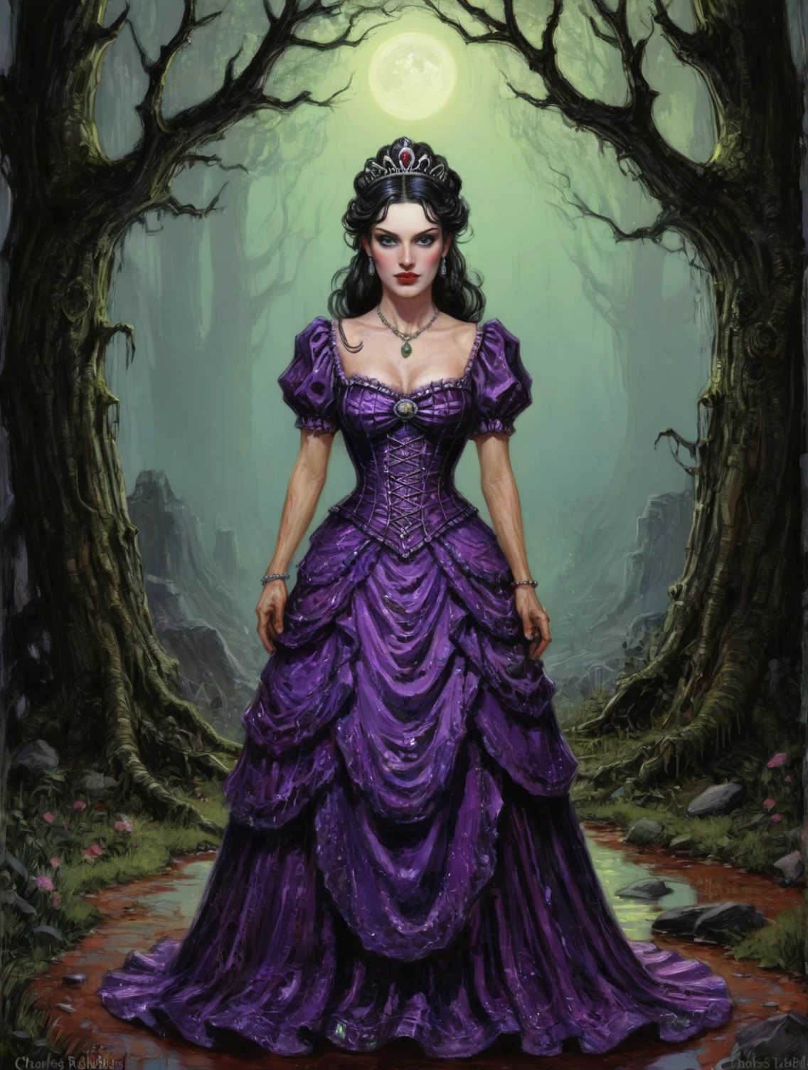 2d (illustration:1.2) by (Charles Reiffel:1.2),
alygoblinqueen wearing princesspunk clothing
<lora:add-detail-xl:1>
<lora:aly.goblinqueen_V1_SDXLBase:1>