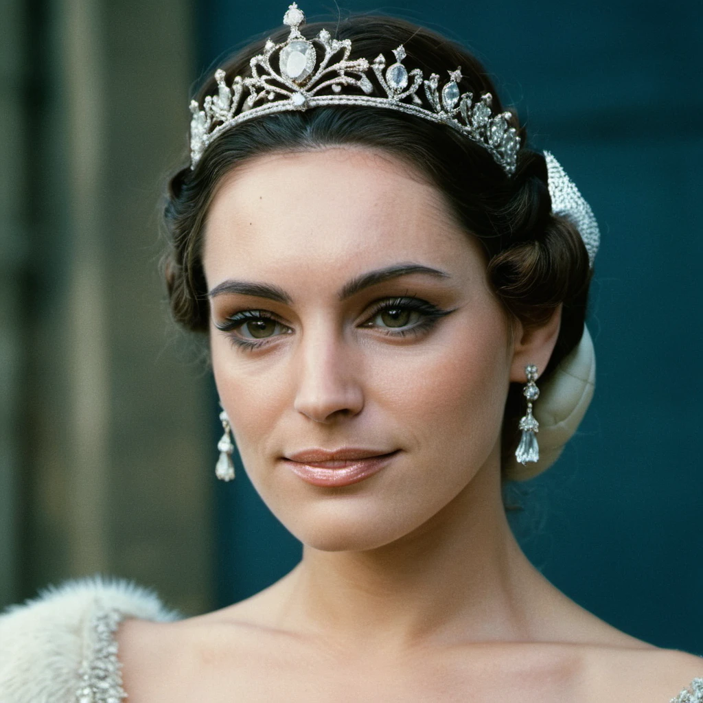 (Skin texture),High qualitycloseup face portrait photo, analog, film grain, actress dressed as a medieval queen with a delicate diamond tiara,regal, <lora:kelbrook_xl_1_standard_wo_cap_merger_28_61_03_07:1>