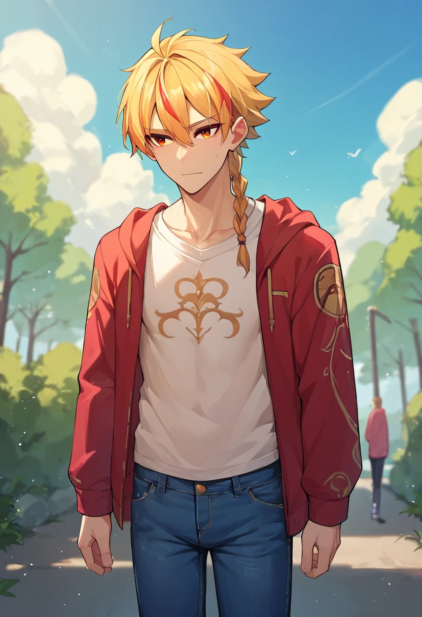 score_9_up score_8_up score_7_up, 1boy single braid, hoodie, denim
<lora:richard_i_true_saber_xlpony:1>