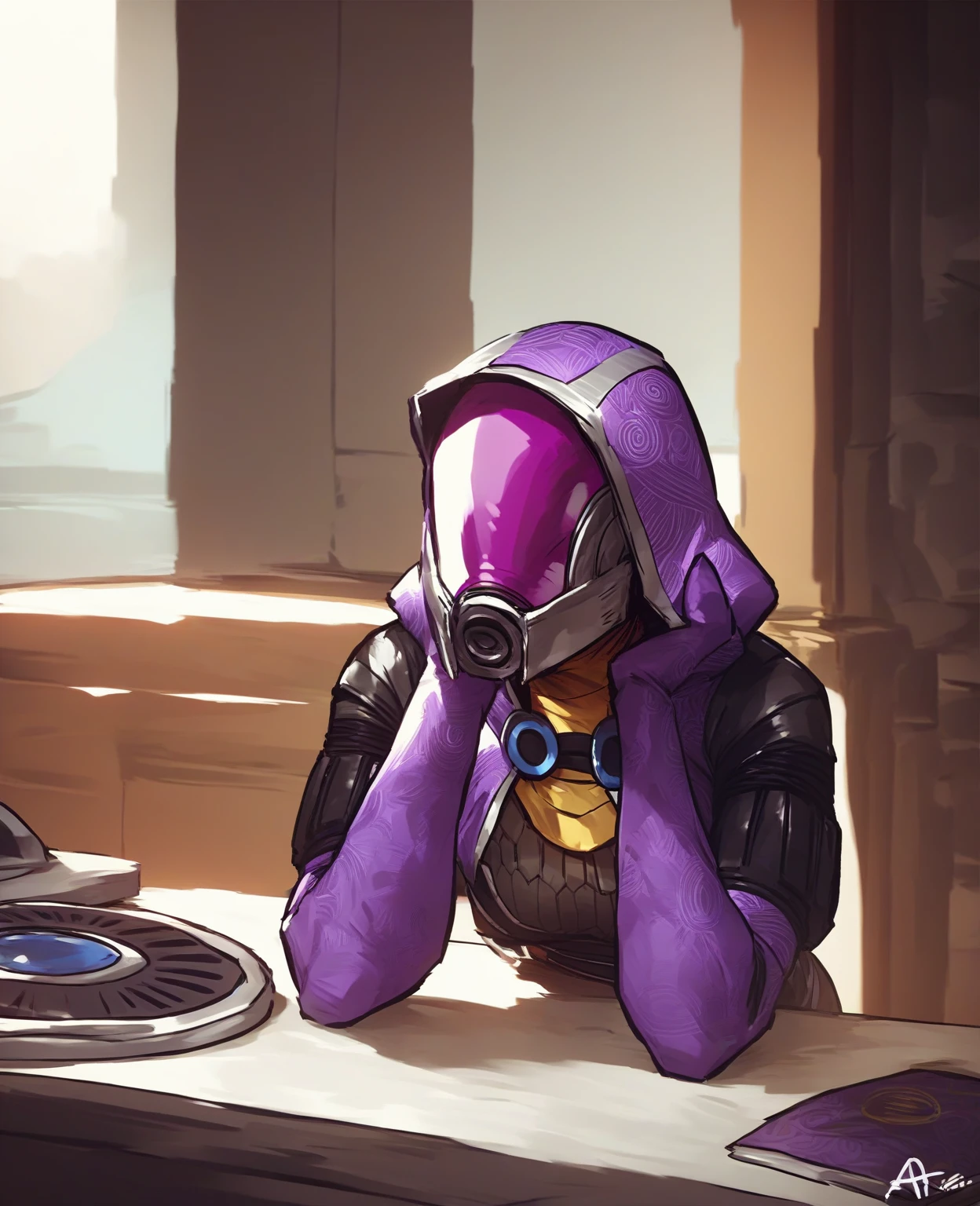 Tali giving a sloppy blowjob (YD) HongDoo flat shading