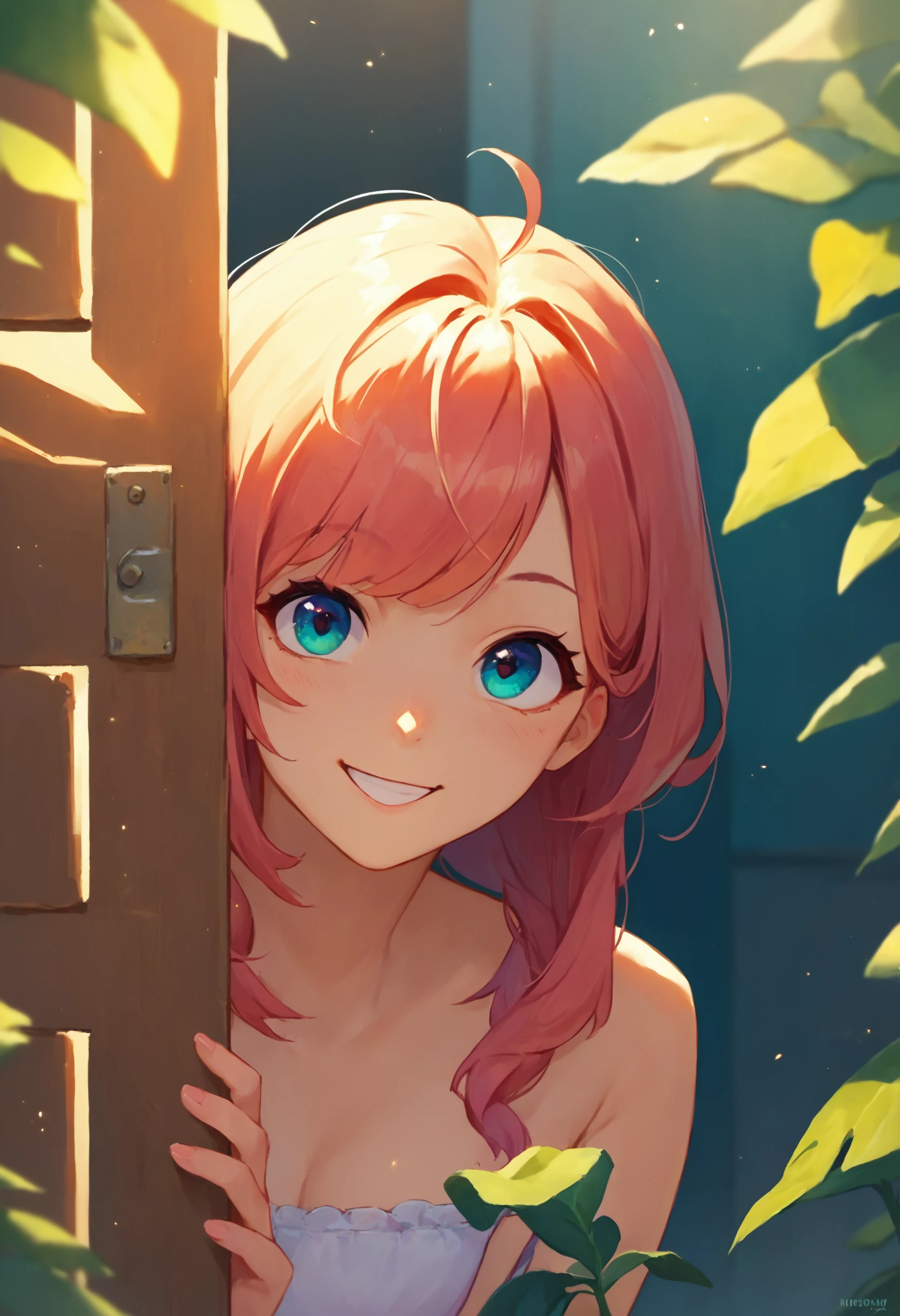 score_9_up score_8_up score_7_up, 1girl, peeking out upper body, backlighting, smile
<lora:peeking_out_ponyxl:1>
