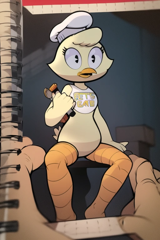 ((Mejor calidad)), ((obra maestra)), (detallado), cara perfecta [toy chica: fnaf], [feet: ((feet up)), (visible feet), ((exactly 3 toes)), (pies hermosos), avian feet, exactly 2 legs, soft soles], [scenario: grey room, blue bed, wood floor, detailed room], [pose : siting on the bed, legs up, showing her soles, spread legs], [clothes: naked], [body: yellow skin, yellow body, big breast, (orange avian feet), futanari, male genitalia, huge ball, small penis, exactly 3 toes], [orgasm: having an orgasm, huge string of cum, cum on feet, feet with cum, feet completly covered with semen,  ejaculating, exsesive amount of cum]