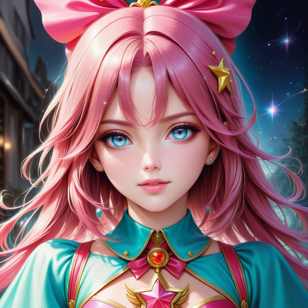 vivid color, realistic, masterpiece, best quality, best detail, magical girl