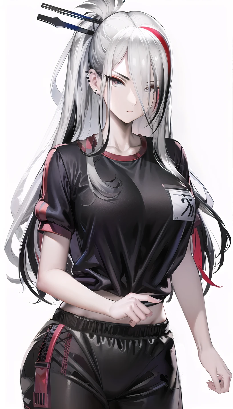 hair stick,red mascara,streaked hair,
(gym uniform:1.28),
lady,mature female, cowboy shot,
(white background, simple background:1.18),
highres,official art,original,masterpiece,best quality,
(large breasts),
<lora:Aoba:1>