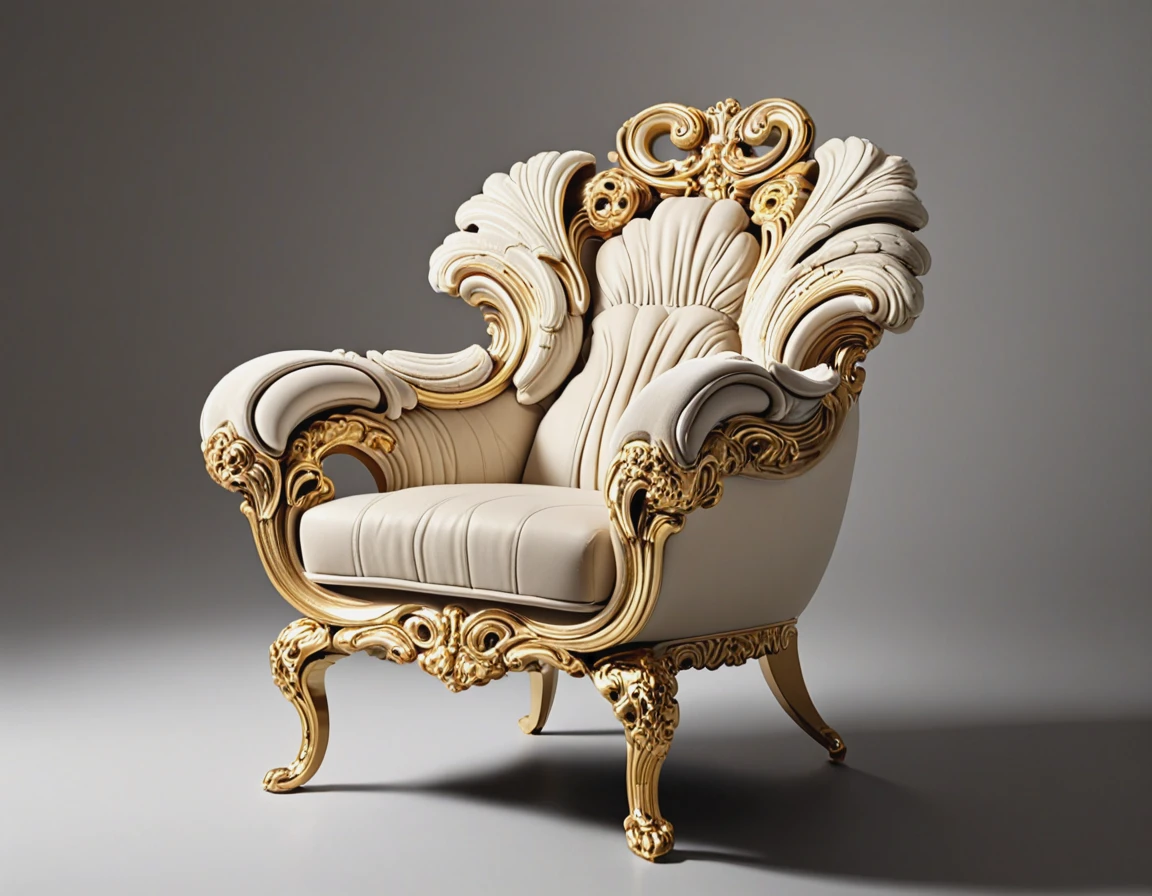 ornamental Libellus Novus design, armchair