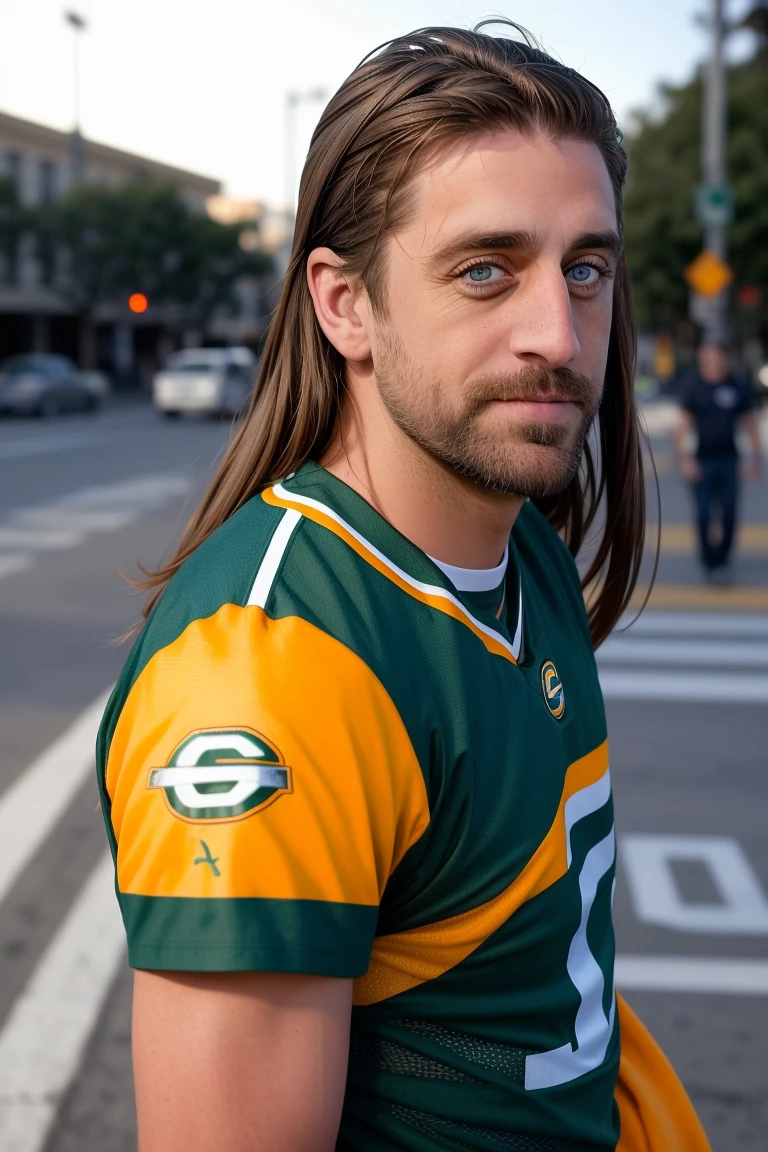 Long beard, hanging braid beard