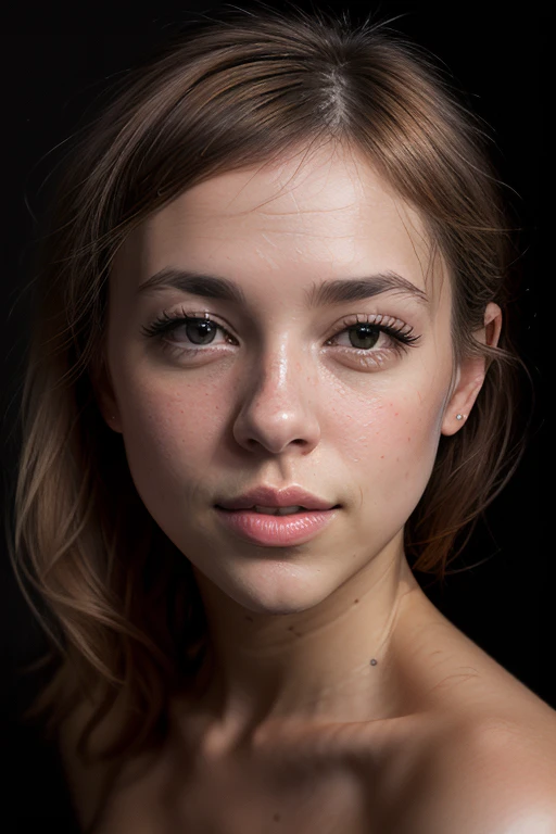 Merger_valia_demida,
(headshot:1.2) portrait on a (plain black background:1.2), (headshot:1.2), (face focus:1.1), (facing the camera:1.2), Head in the centre, (eye contact:1.3), (intense stare:1.1), mouth open, (facing straightforward:1.2), (forward facing:1.1), Head, face, Head focus, Head tilted down, looking slightly up at the camera,
bokeh, f1.4, 40mm, photorealistic, raw, 8k, textured skin, skin pores, intricate details  <lora:epi_noiseoffset2:1>, epiCRealism