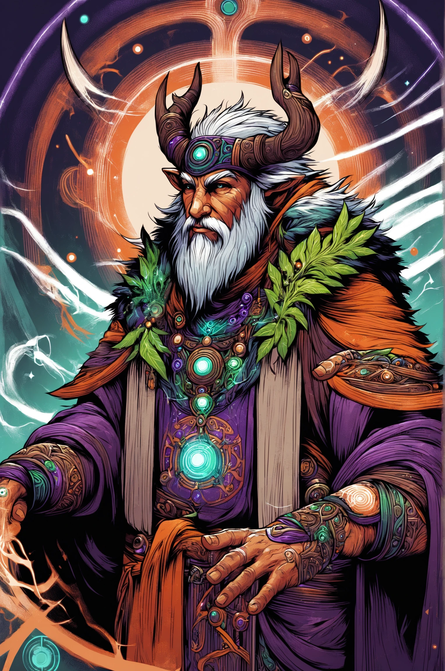 DonM0m3g4XL,male druid, simple backgroud <<lora:DonM0m3g4XL-000006:0.85>