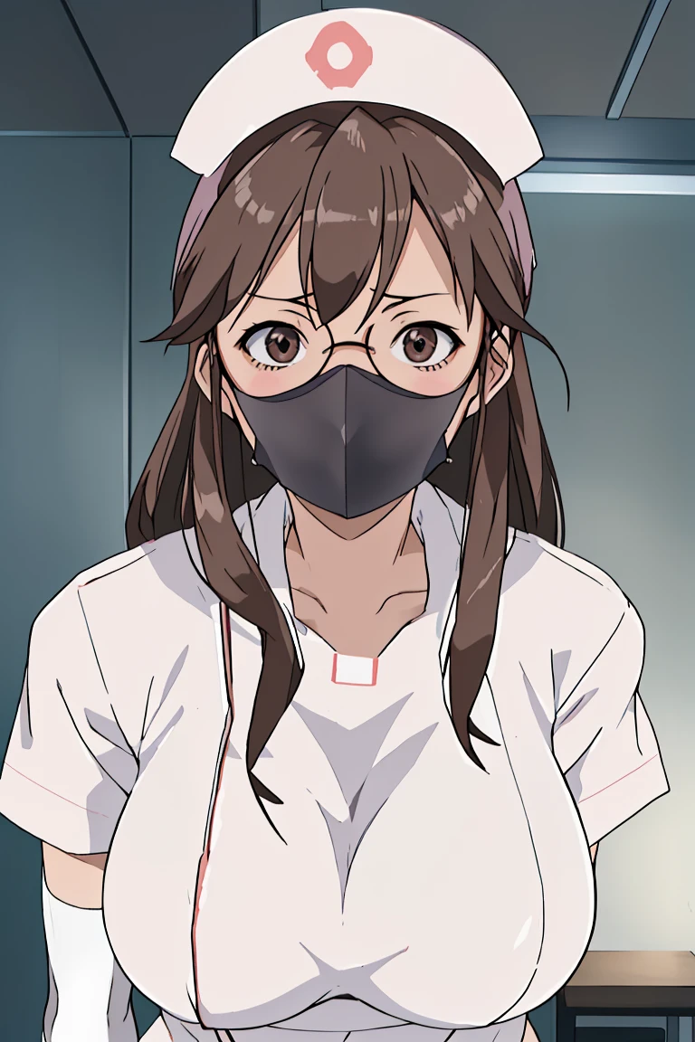 (RAW photo, best quality), 1girl, operating room, overhead surgical light,blurred background, focused,
 <lora:Sayaka Mizukoshi_GT_V1.0-000006:0.8> sayaka mizukoshi,brown_hair,long_hair,brown_eyes,
 <lora:Classic nurse V2:0.8> nurse_uniform_big, mask, nurse cap, mouth mask, nurse, surgical mask, elbow gloves,