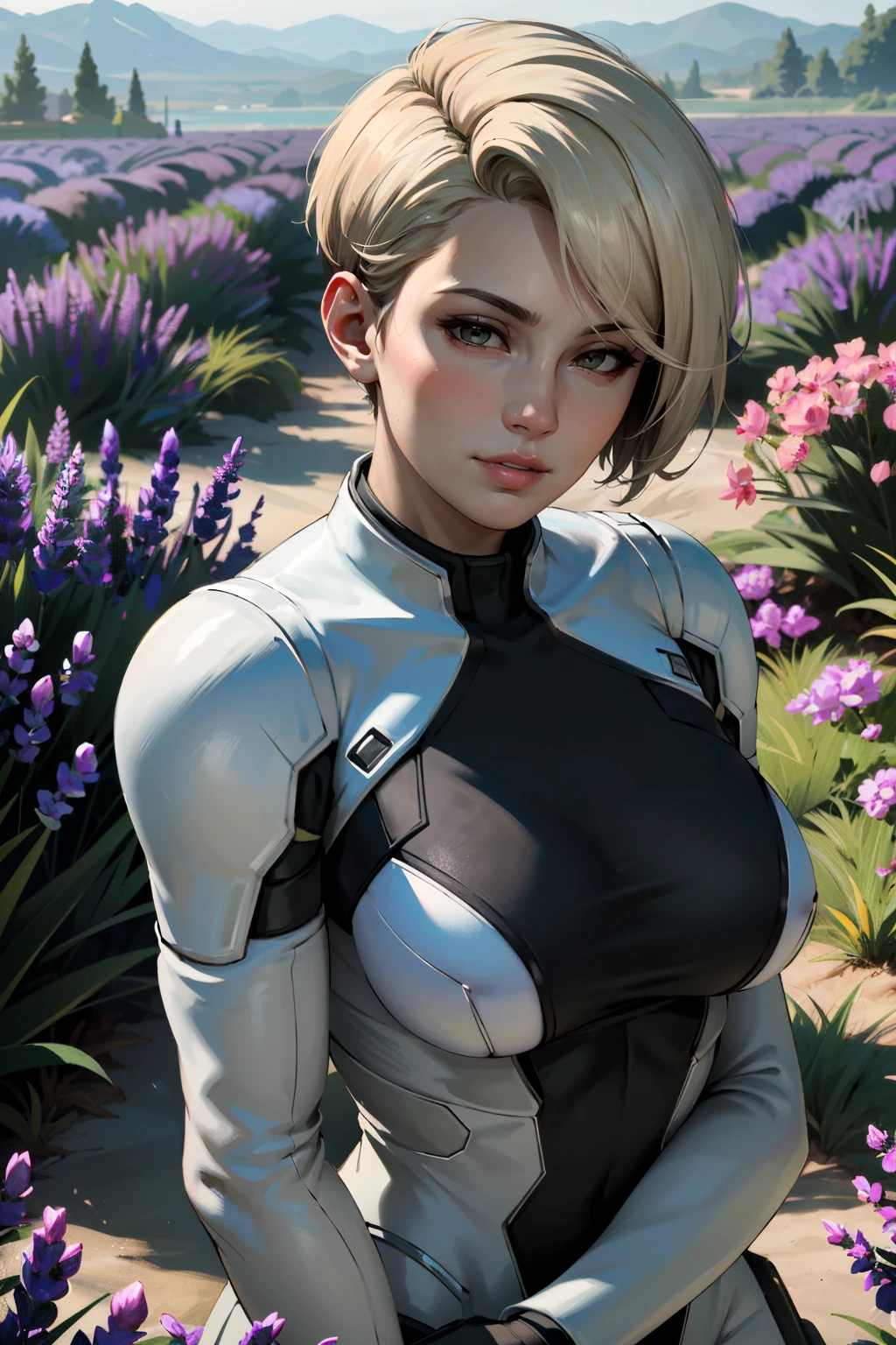 ((ultra detailed, masterpiece, absurdres))
 <lora:MEACora:0.8>
MEACora, short hair, blonde hair, lavender field, midday, bright and vibrant with a sea of purple blooms