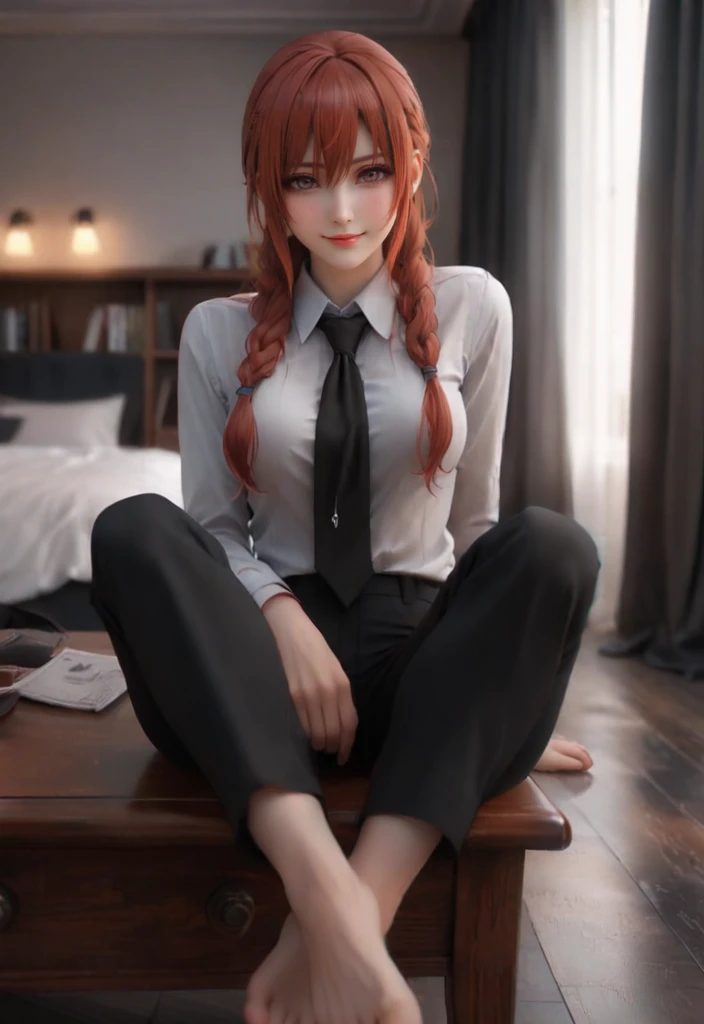 (Masterpiece), (Best Quality), Makima \ (Chainsaw Man \), Red Hair