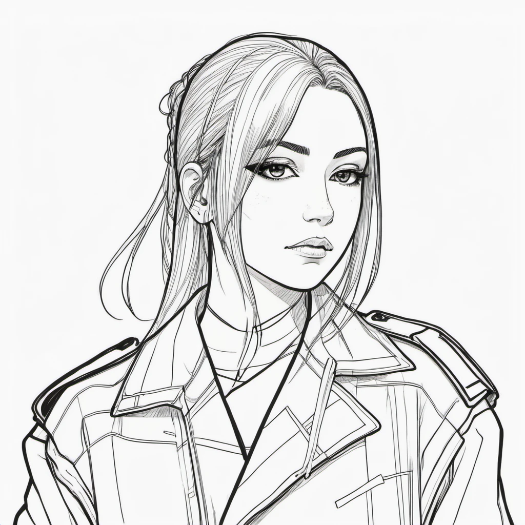 <lora:gabmoura_xl_1_standard_wo_cap-000083:1> ((90s Anime style illustrattion)) drawing of a face of woman wearing a long matrix coat,2D,