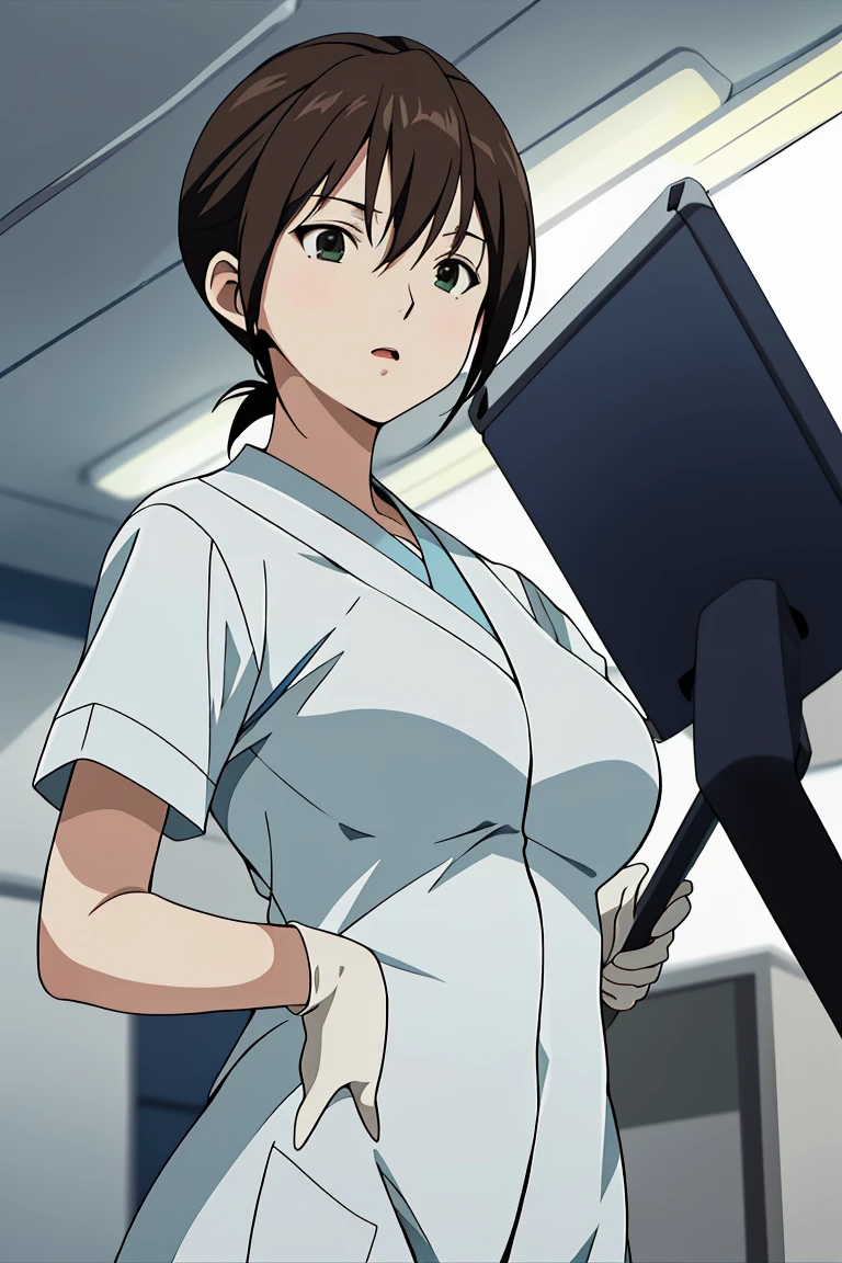 (RAW photo, best quality), 1girl, operating room, overhead surgical light,blurred background, focused,
 <lora:Fubuki Kyouka_GT_V1.0-000006:0.8> fubuki kyouka,