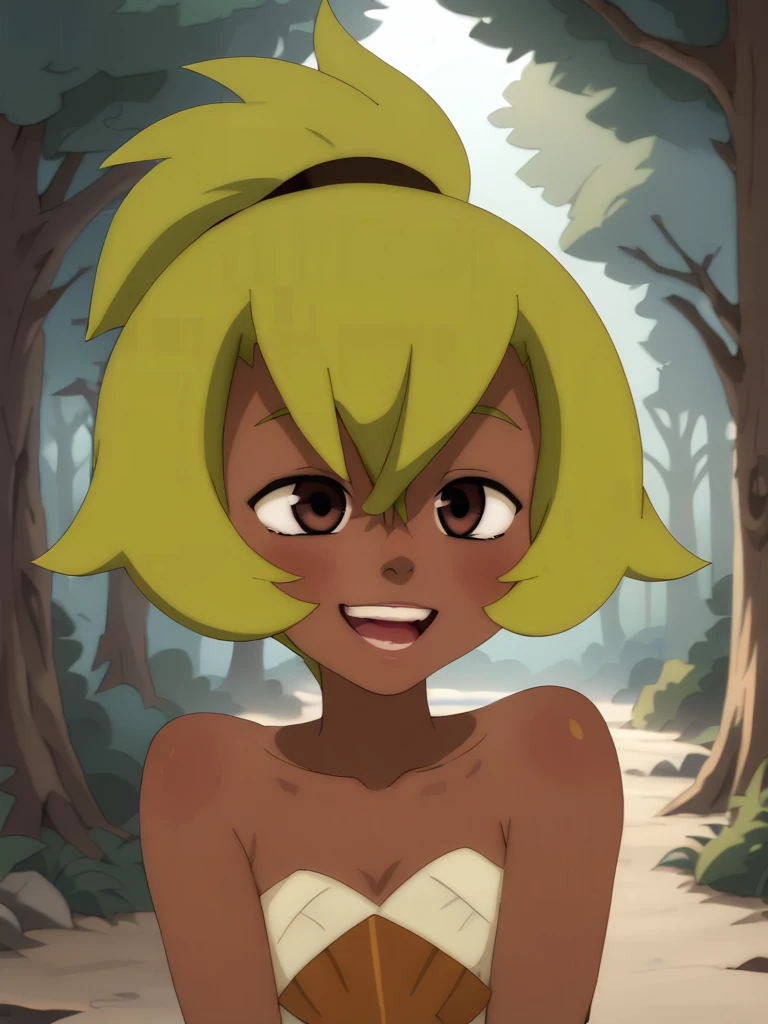 <lora:PonyQuality_V3.3:0.8>,<lora:Wakfu_CharacterPackV02:1>,amalia,<lora:2.5DCartoonV2:0.8>,happy,solo,forest,
