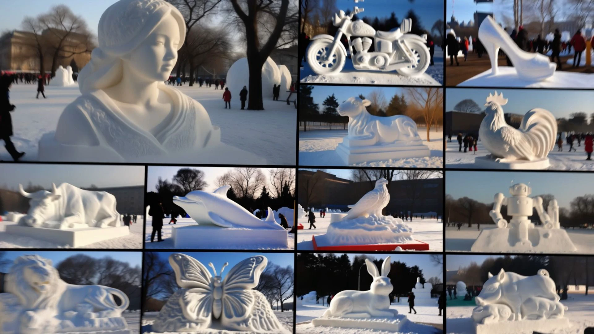 XL Realistic snow sculpture art style v1.0
