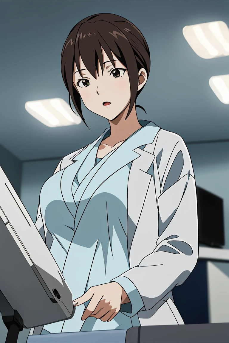 (RAW photo, best quality), 1girl, operating room, overhead surgical light,blurred background, focused,
 <lora:Fubuki Kyouka_GT_V1.0-000006:0.8> fubuki kyouka,