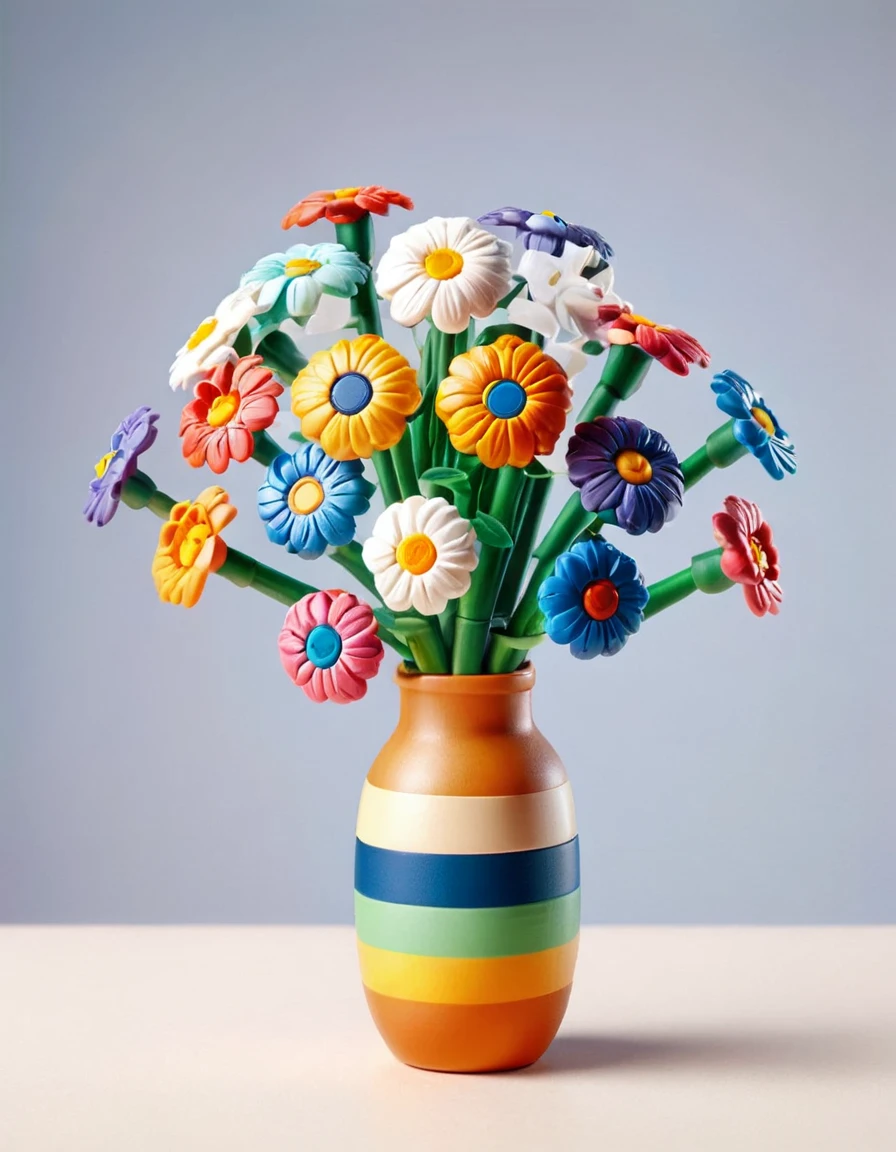 flowers in a vase, multicolor <lora:ral-plymbl-sdxl:1> ral-plymbl