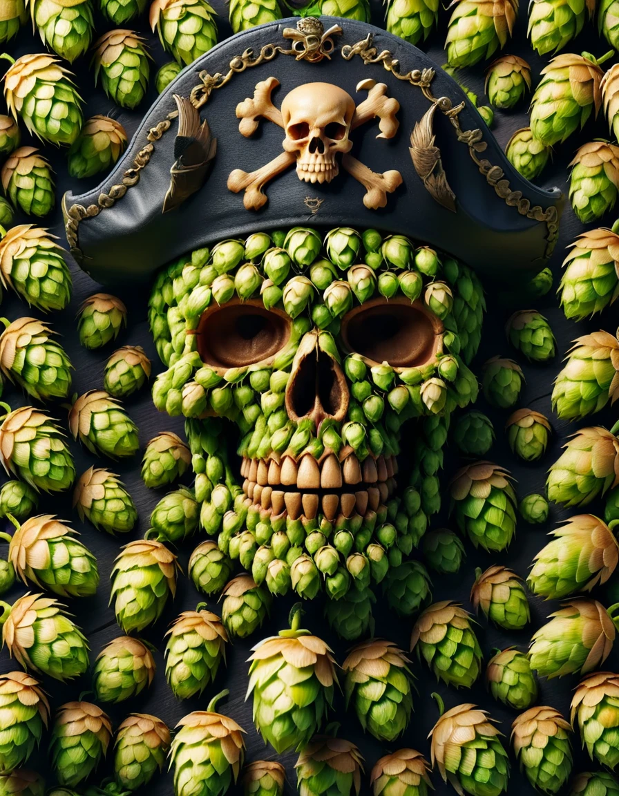 masterpiece, best quality, 4K, 8K, ultra detailed background, delicate pattern, complex detailed background, colorful studio lighting, fantastic, skull pirate <lora:ral-hops:1> ral-hops