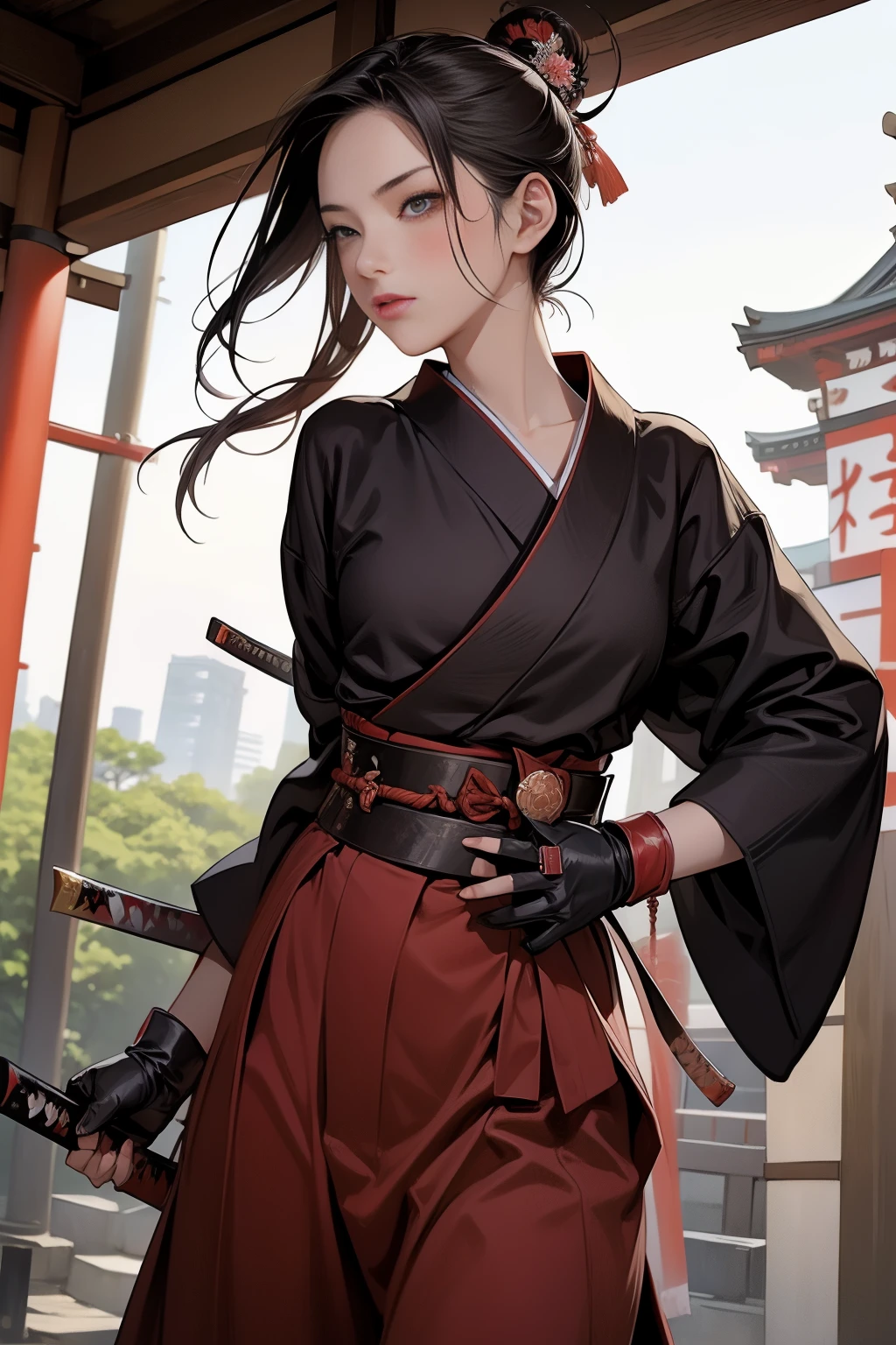 <lora:JapaneseKatana:1.0> (JapaneseKatana:0.8) (1woman fighting in tokyo:1.2)