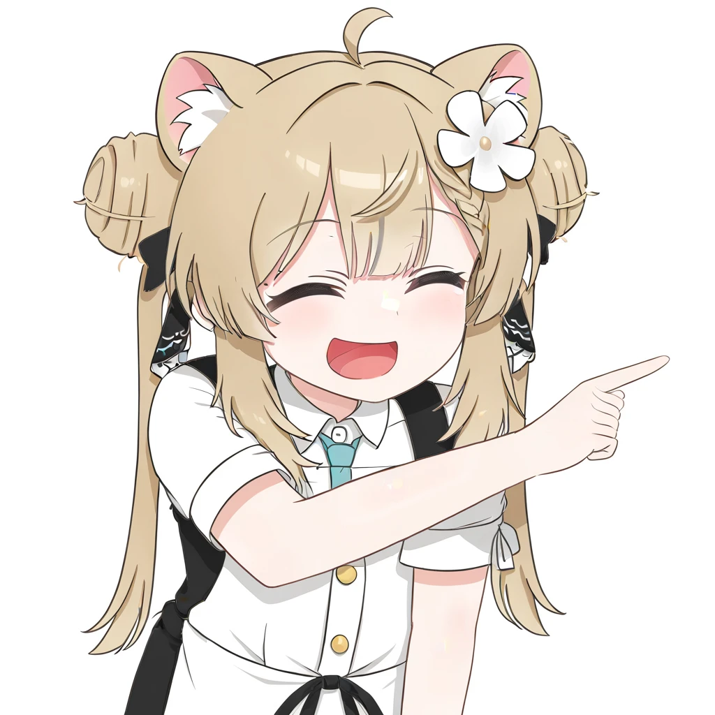 ð¤£ð pose,1girl,manuka,apron,closed eyes,pointing,open mouth,smile,^ ^,:d,white background,newest,medium quality,general,masterpiece, <lora:manuka_v0.1:1>, <lora:xl_ð¤£ð2_a3:1>