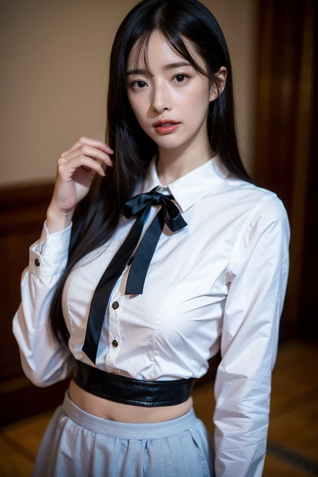 【Yang Yu】Royal sister style secretary sexy pure desire top shirt suit jk slim ol professional white shirt
