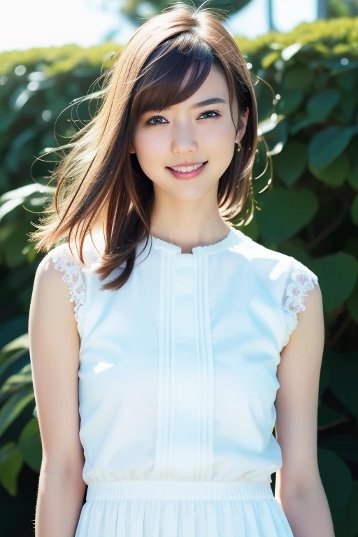 1girl,(RAW photo, best quality), (realistic, photo-realistic:1.4), masterpiece, an extremely delicate and beautiful, extremely detailed, 2k wallpaper, Amazing, finely detail, extremely detailed CG unity 8k wallpaper, ultra-detailed, highres, soft light, beautiful detailed girl, extremely detailed eyes and face, beautiful detailed nose, beautiful detailed eyes,cinematic lighting,perfect anatomy,slender body,
wearing a white peplum dress,white skirt(bokeh:1.2),
at a flower park,sakura flowers,flower garden,
<lora:manoerina_lora:0.8>,smiling