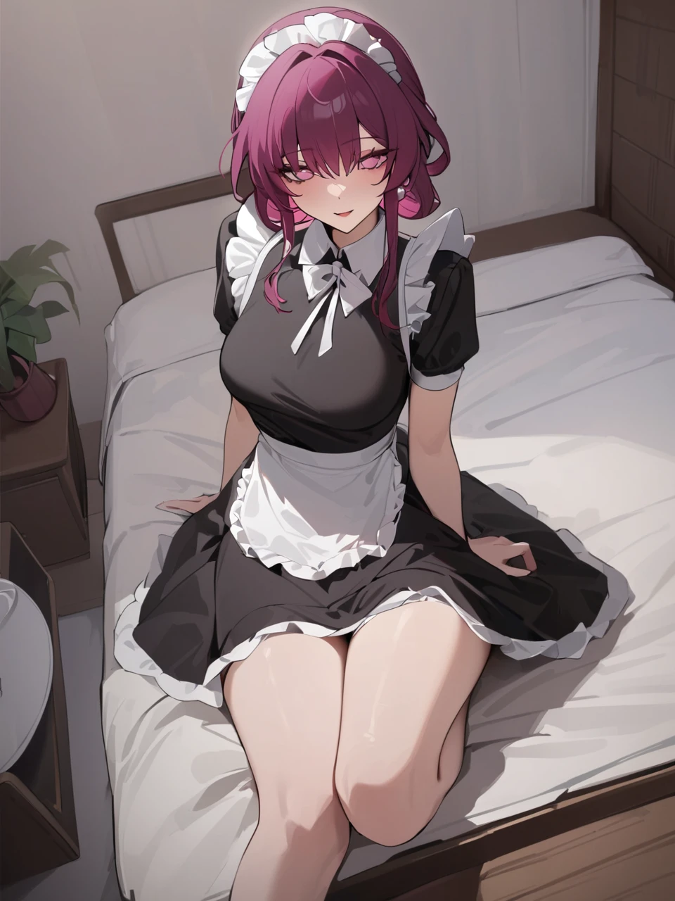 1girl,,kafka_(honkai:_star_rail),highres,1girl,maid, long maid dress,,masterpiece,best quality,absurdres,newest,<lora:kafka_1k:1>