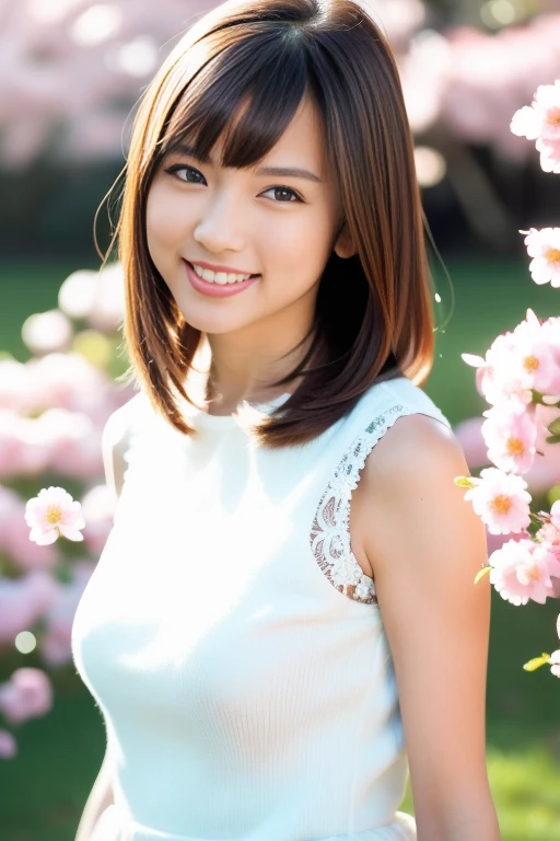 (((Showing off your breasts:1.6))),(((Showing off your breasts:1.6))),(((Showing off your breasts:1.6))),masterpiece, highest quality, 8k, Absurd, Beautiful medium long bob hair20Woman in her late 20s, That shy expression is cute, (Sensual Style),((Seven episodes were filmed..:1.4)), (Completely naked:1.5), No makeup, The near road and the far road, Written boundary depth, Surreal, High resolution, photograph, Sharp focus, Face lamp, Dynamic Lighting, highest detailed, ,Extreme detaileds、Super detaileded、detailed、Real Skin、Exquisite facial features、Positive and optimistic、(The background is a colorful flower field)