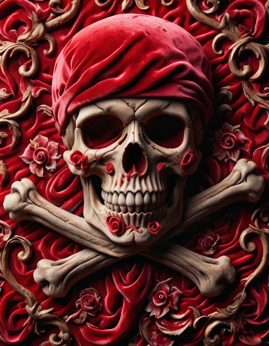 masterpiece, best quality, 4K, 8K, ultra detailed background, delicate pattern, complex detailed background, colorful studio lighting, fantastic, skull pirate <lora:ral-rdvlv:1> ral-rdvlv