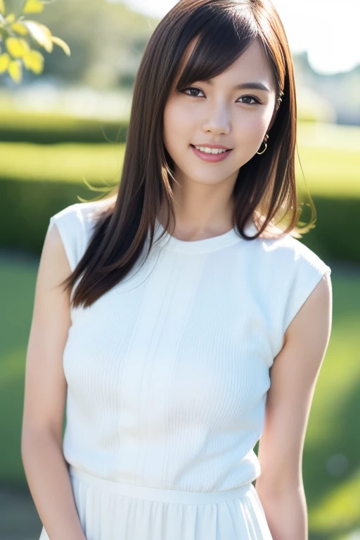 1girl,(RAW photo, best quality), (realistic, photo-realistic:1.4), masterpiece, an extremely delicate and beautiful, extremely detailed, 2k wallpaper, Amazing, finely detail, extremely detailed CG unity 8k wallpaper, ultra-detailed, highres, soft light, beautiful detailed girl, extremely detailed eyes and face, beautiful detailed nose, beautiful detailed eyes,cinematic lighting,perfect anatomy,slender body,
wearing a white peplum dress,white skirt(bokeh:1.2),smiling
at a flower park,sakura flowers,flower garden,
 <lora:manoerina_lora:0.8>