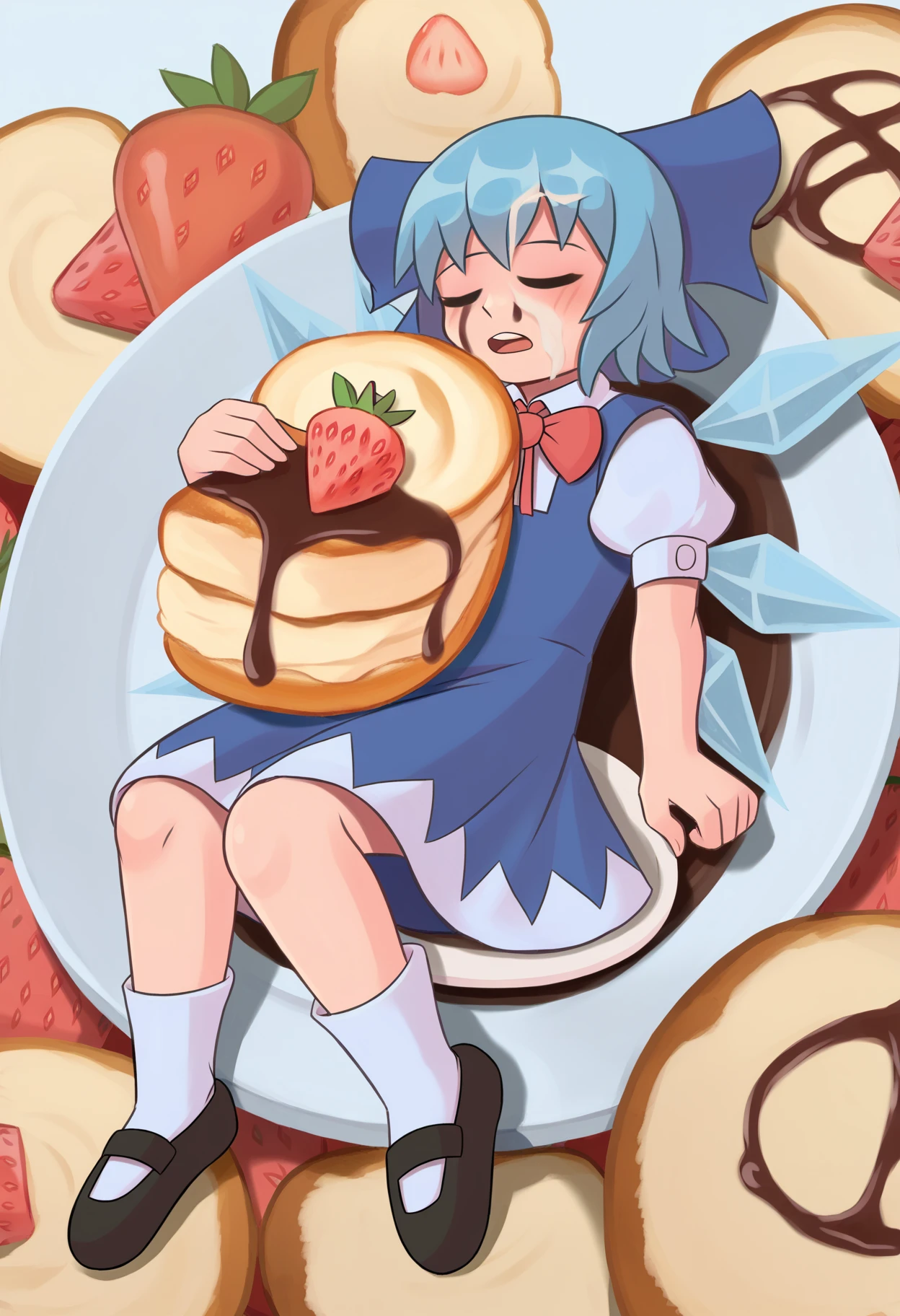 score_9, score_8_up, score_7_up, source_anime, Switchchan surrounded by sandwich:1.3, eatfresh, freshcock, cum on body, full body, heterochromia, sailor collar, sleeves past wrists, sleeves past fingers, school uniform, shirt, serafuku, black thighhighs, feral, bed, pillows, comfy, breast smother, bedroom eyes, tongue, elite, bedroom, weird <lora:EatfreshPDXL:1> <lora:SwitchchanXLPD:1> ,