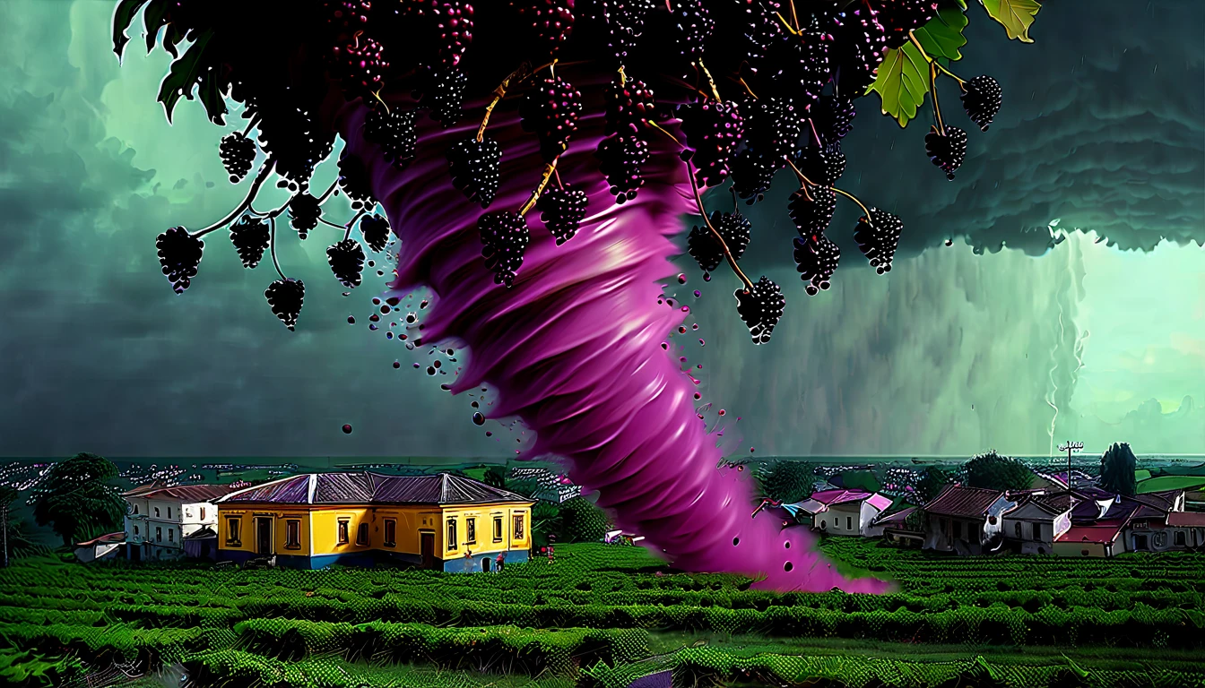 -NadoRay, (photography art by Wes Anderson:1.3) , vibrant art, masterwork Painting, landscape of a Lviv and Traditional traditional Macanese Mulberry, Organic and Bright, Summer, L USM, moody, amusing, flying in a tornado